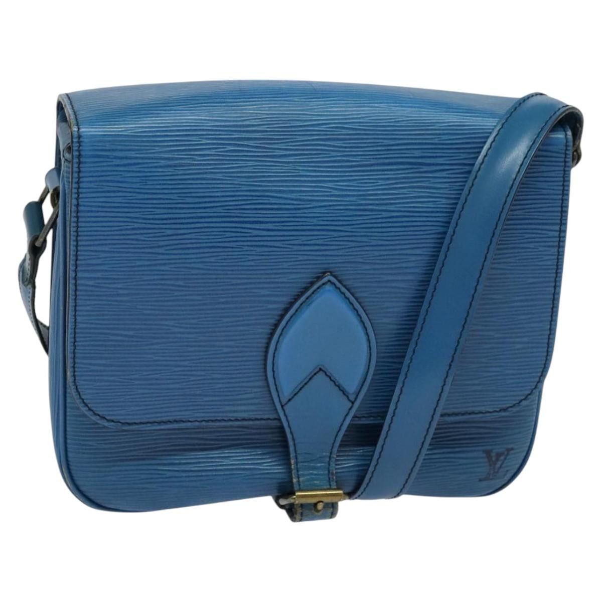 Louis Vuitton LOUIS VUITTON Epi Cartouchiere MM Shoulder Bag Blue M52245 Size ONE SIZE - 1 Thumbnail