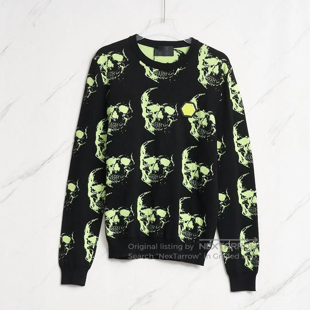 Philipp Plein Philipp Plein Men's Skull Knit Sweater. Size US XL / EU 56 / 4 - 1 Thumbnail