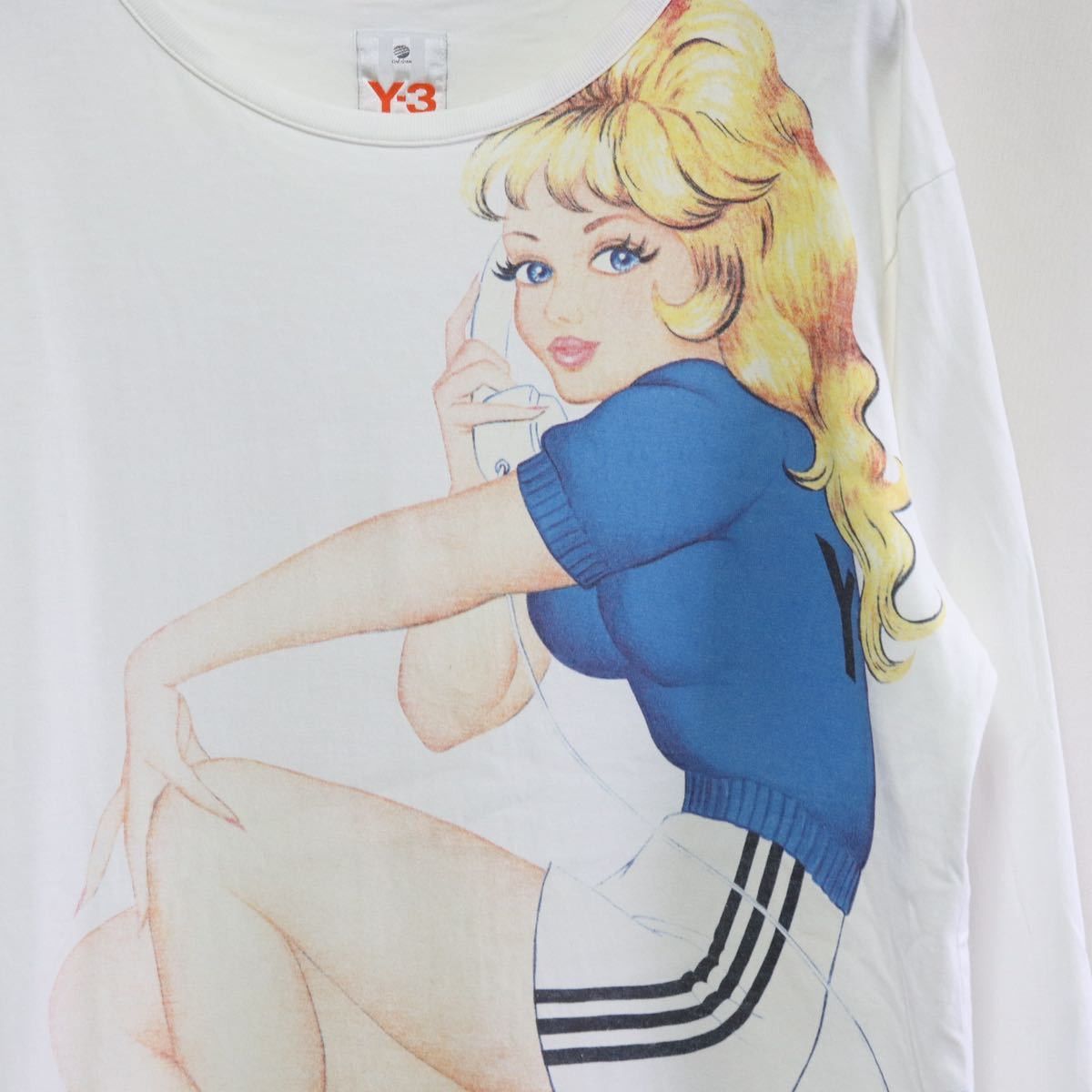Y-3 Saeko Tsuemura Pin Up Girl Adidas Cut and Sew Shirt Size US M / EU 48-50 / 2 - 3 Thumbnail