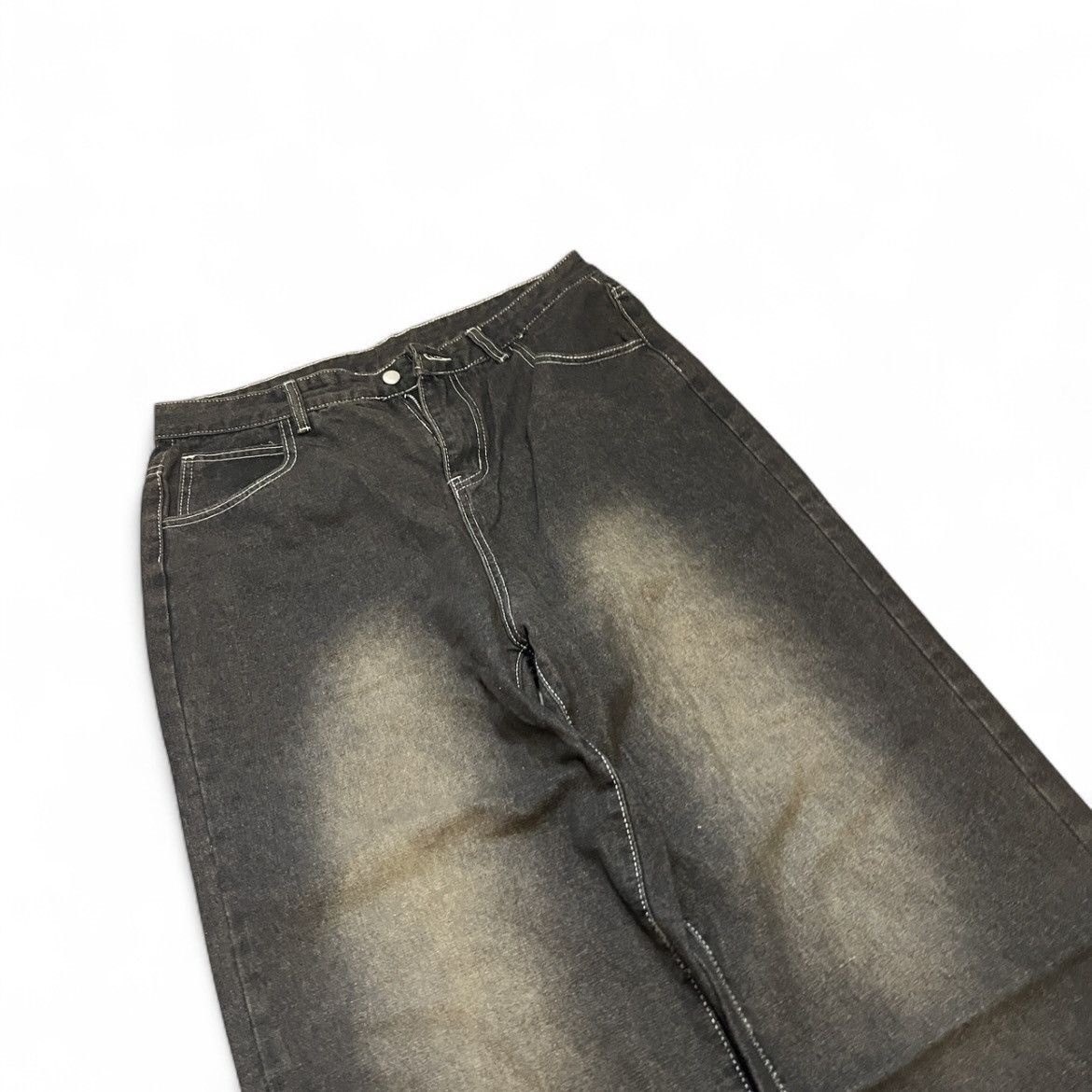 Other Oversize Baggy Grey Denim Jeans Pants Hip Hop Wide Leg Size US 34 / EU 50 - 5 Thumbnail
