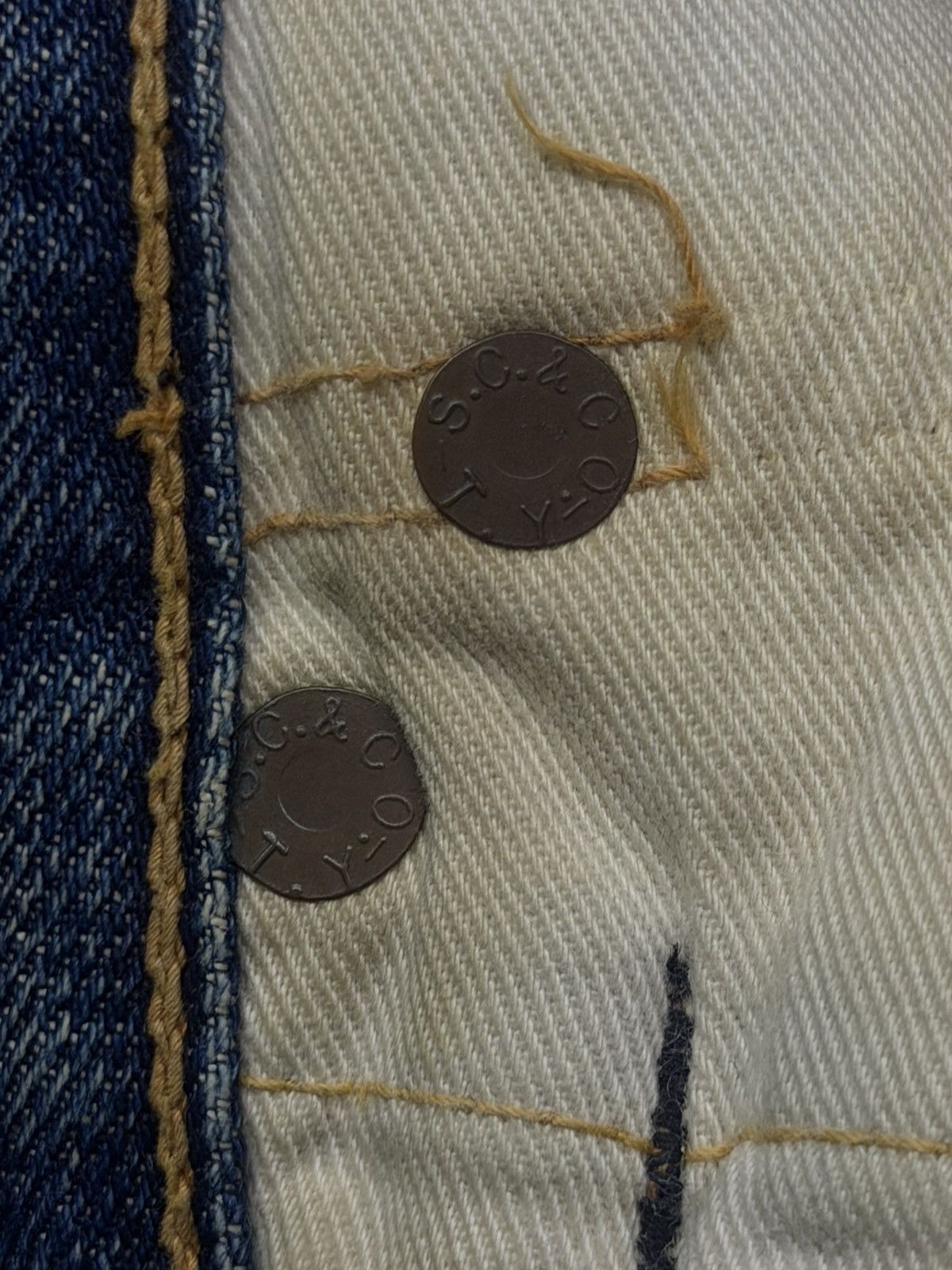 Sugar Cane Vintage 00s Sugar Canes & Co Japan Selvedge Denim Jeans W32 Size US 32 / EU 48 - 12 Thumbnail