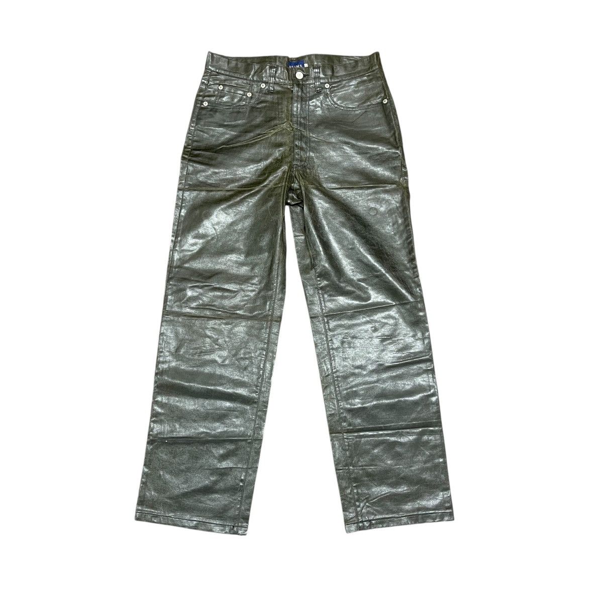 Beams Japan Vtg Beams Japan Super High Rise Straight Vinyl Fabric Pants Size US 31 - 1 Thumbnail