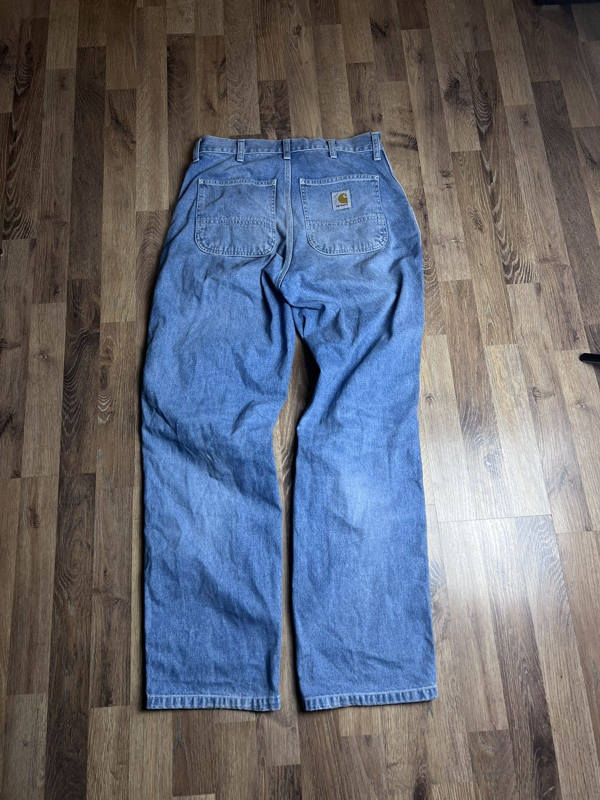 Carhartt × Vintage Crazy Vintage Baggy Y2K Carhartt Blue Jeans Size US 28 / EU 44 - 2 Thumbnail