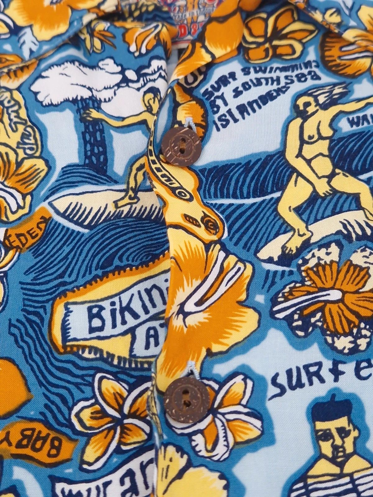 Mambo 90s Mambo Loud Shirt Gerry Wedd "Muraroa Atoll Mon Amour" Size US M / EU 48-50 / 2 - 4 Thumbnail