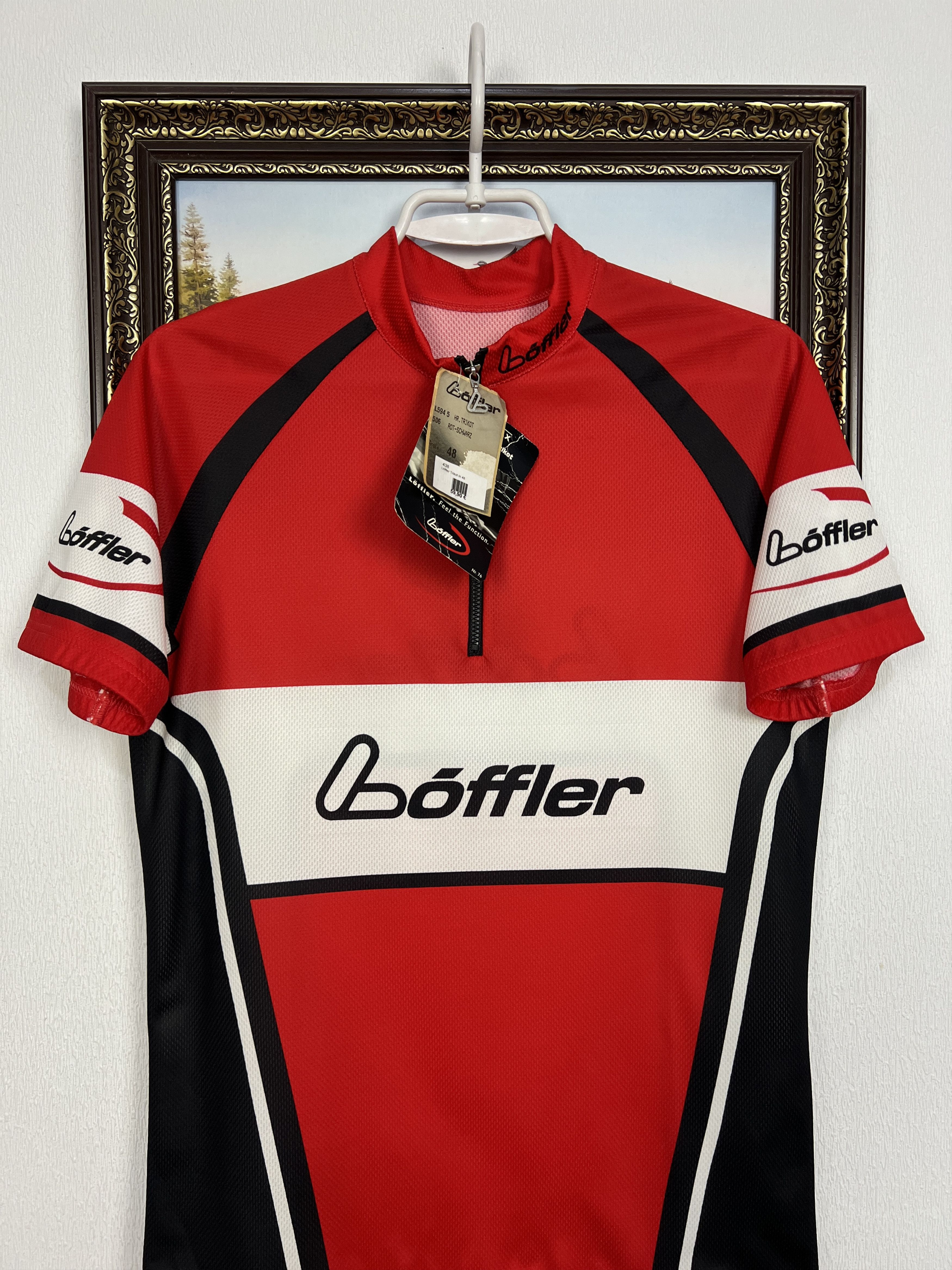 Vintage Loffler Cycling Jersey Red Shirt Sport Trikot Bike Rare Size US M / EU 48-50 / 2 - 2 Thumbnail