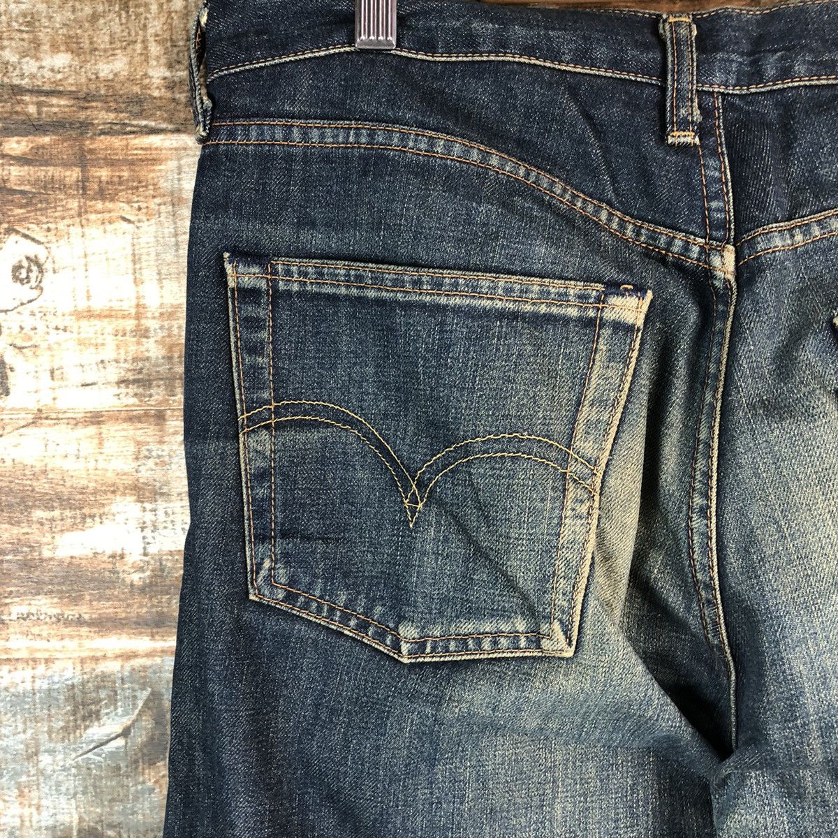 Levi's Levis 503 Blue selvedge vintage Denim Pants #A2617 Size US 33 - 18 Thumbnail