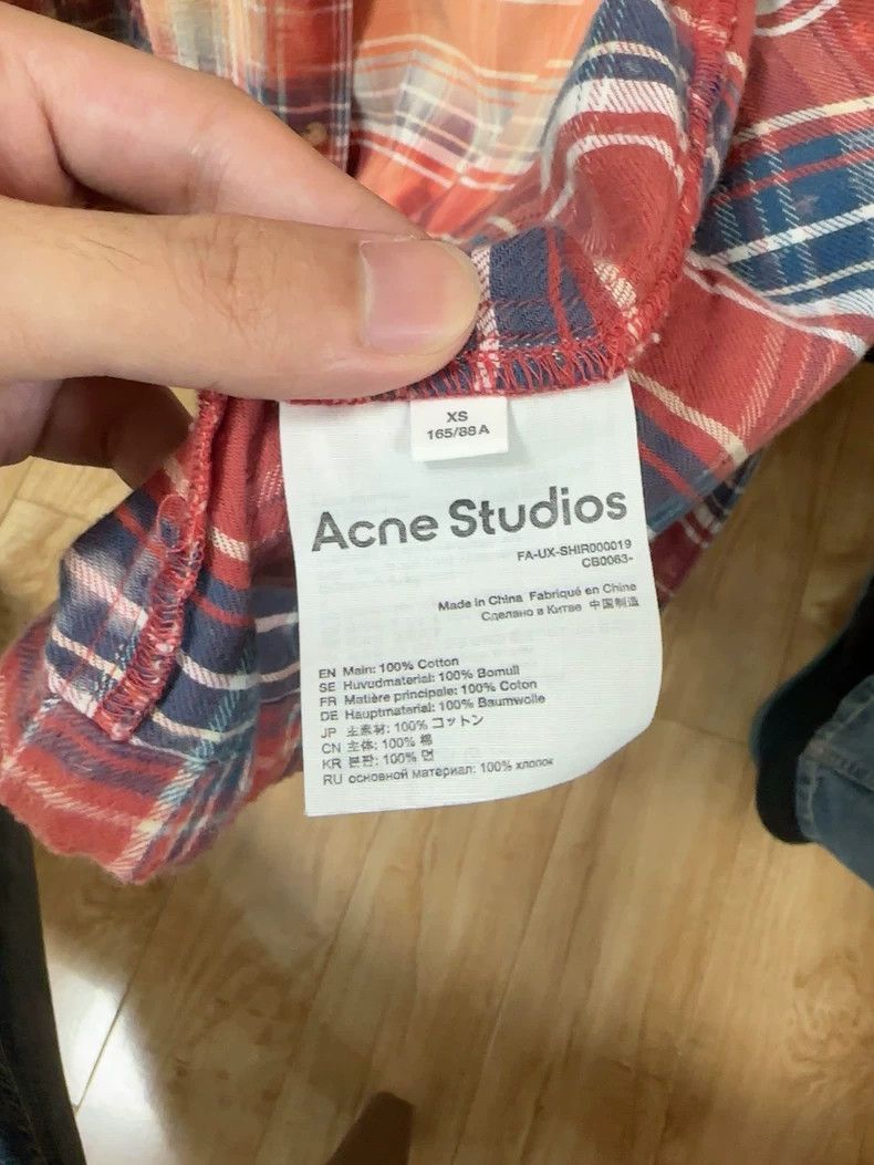 Acne Studios Acne Studios Red checkered cardigan Size US XS / EU 42 / 0 - 5 Thumbnail
