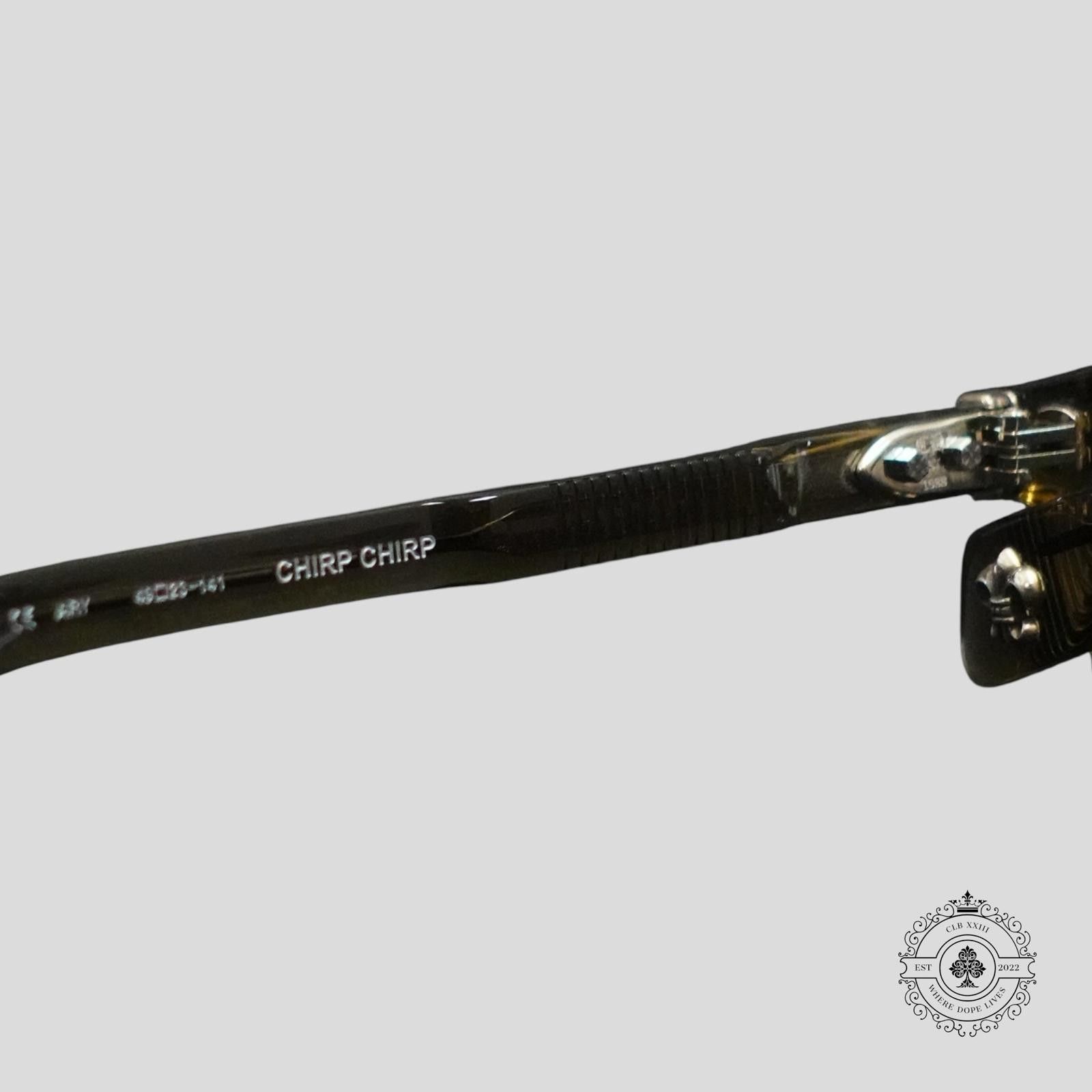 Chrome Hearts Chrome Hearts Chirp Chirp Glasses in Olive/Silver Size ONE SIZE - 6 Thumbnail