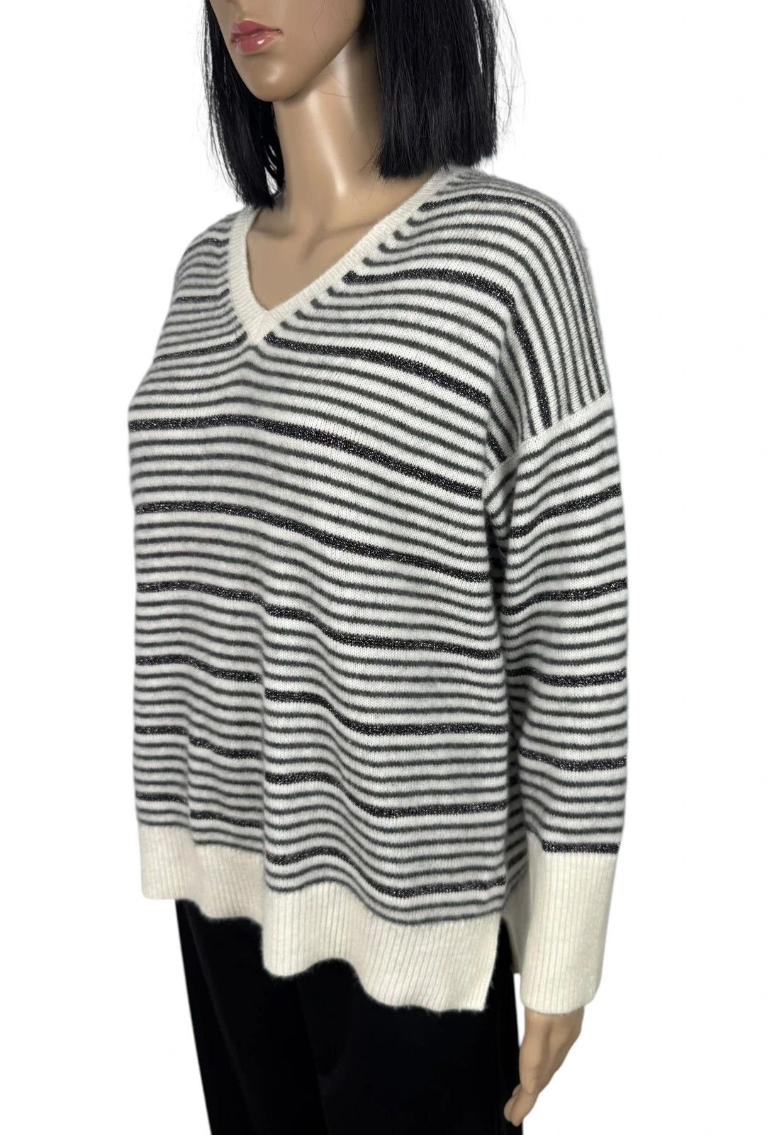 Other Bruno Manetti Striped Jumper V-Neck Wool Cashmere size 44 Size M / US 6-8 / IT 42-44 - 5 Thumbnail