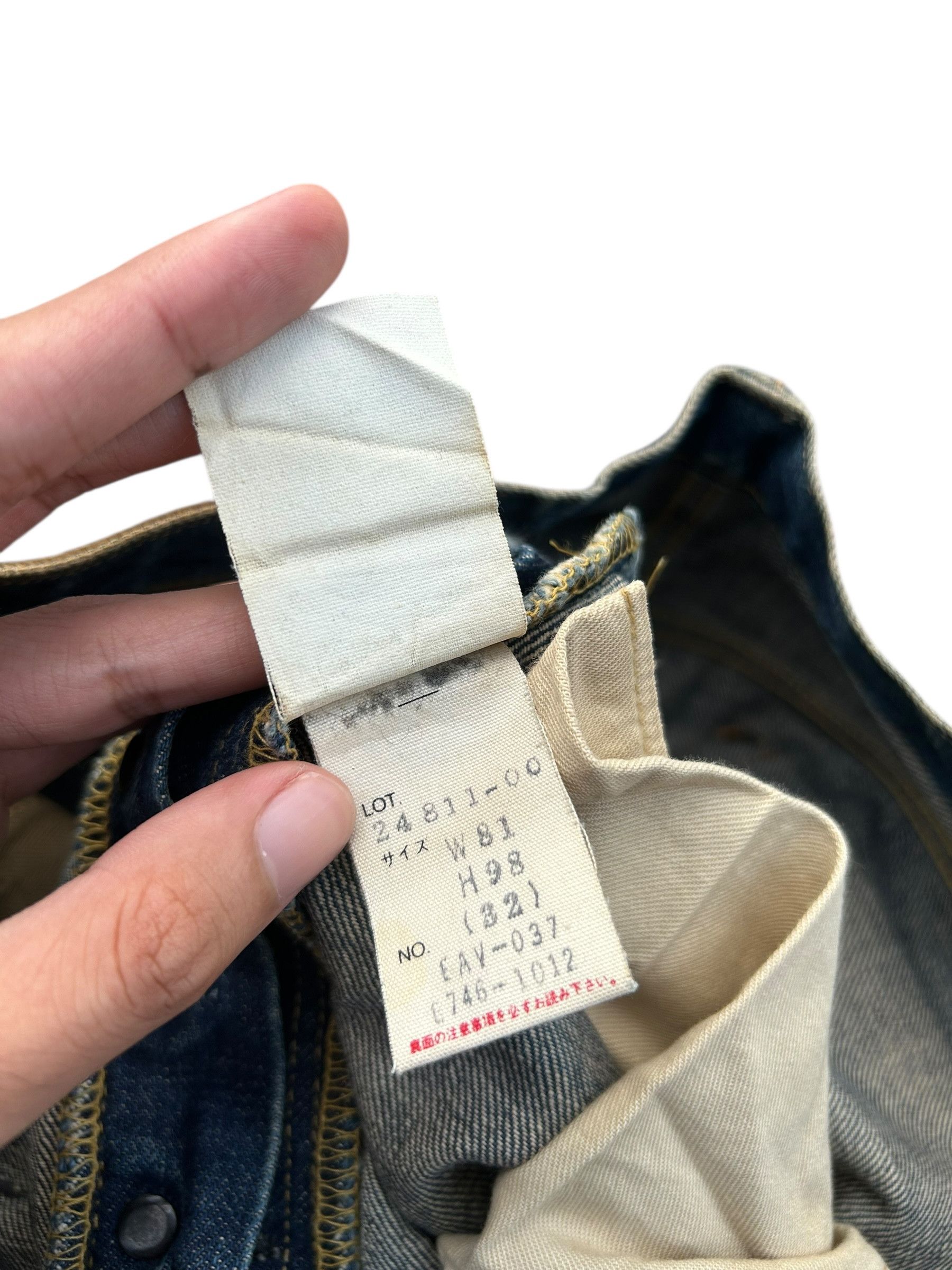 Avirex × Kapital × Vintage Vintage Avirex Selvedge Button 13star Distressed Denim Jeans Size US 31 - 11 Thumbnail
