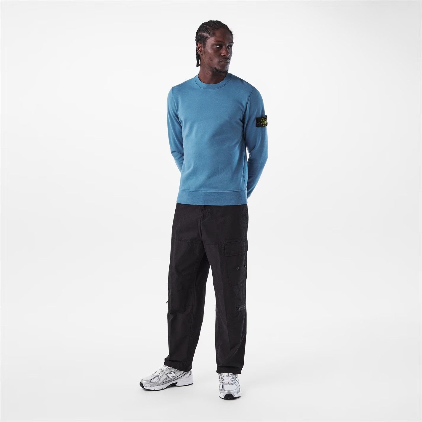 Stone Island o1g2r1mq0526 Logo Crew Sweatshirt in Blue Size US S / EU 44-46 / 1 - 6 Thumbnail