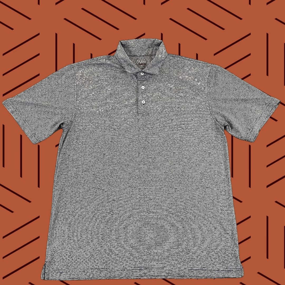Vintage OXFORD Polo Shirt Mens XL Blue Geometric Stretch S/S Performance Golf Size US XL / EU 56 / 4 - 1 Thumbnail