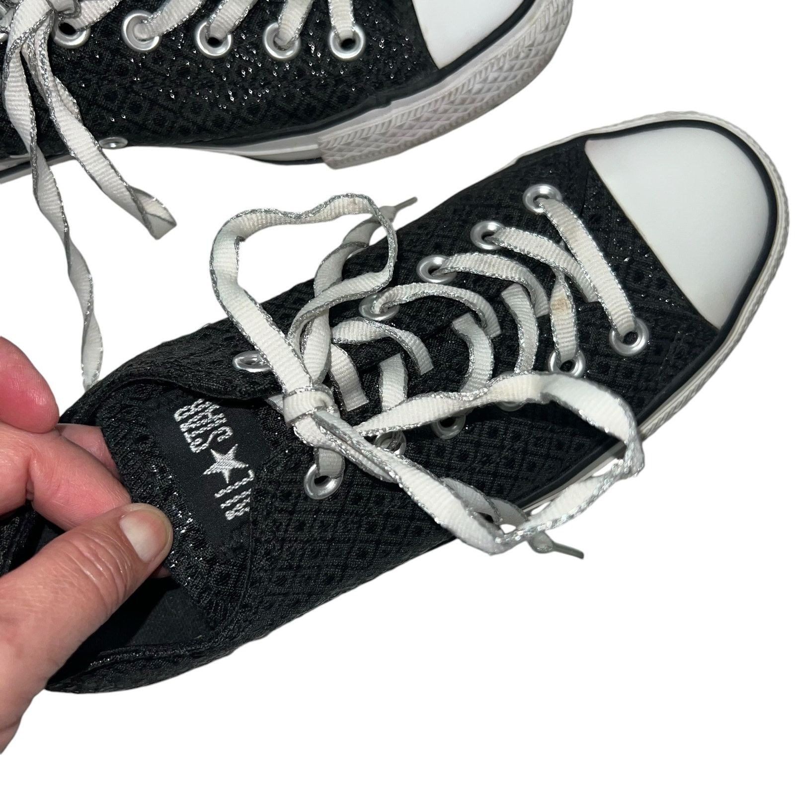 Converse CONVERSE CT All Star Black Beluga Diamond Low Tops SZ 8 Size US 8 / IT 38 - 10 Thumbnail
