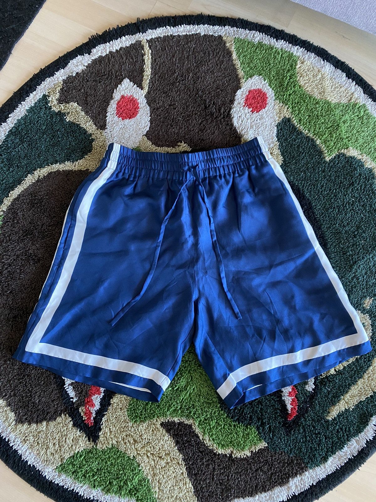 image of Casablanca S/s 20’ Silk Tennis Shorts in Navy/White, Men's (Size 31)