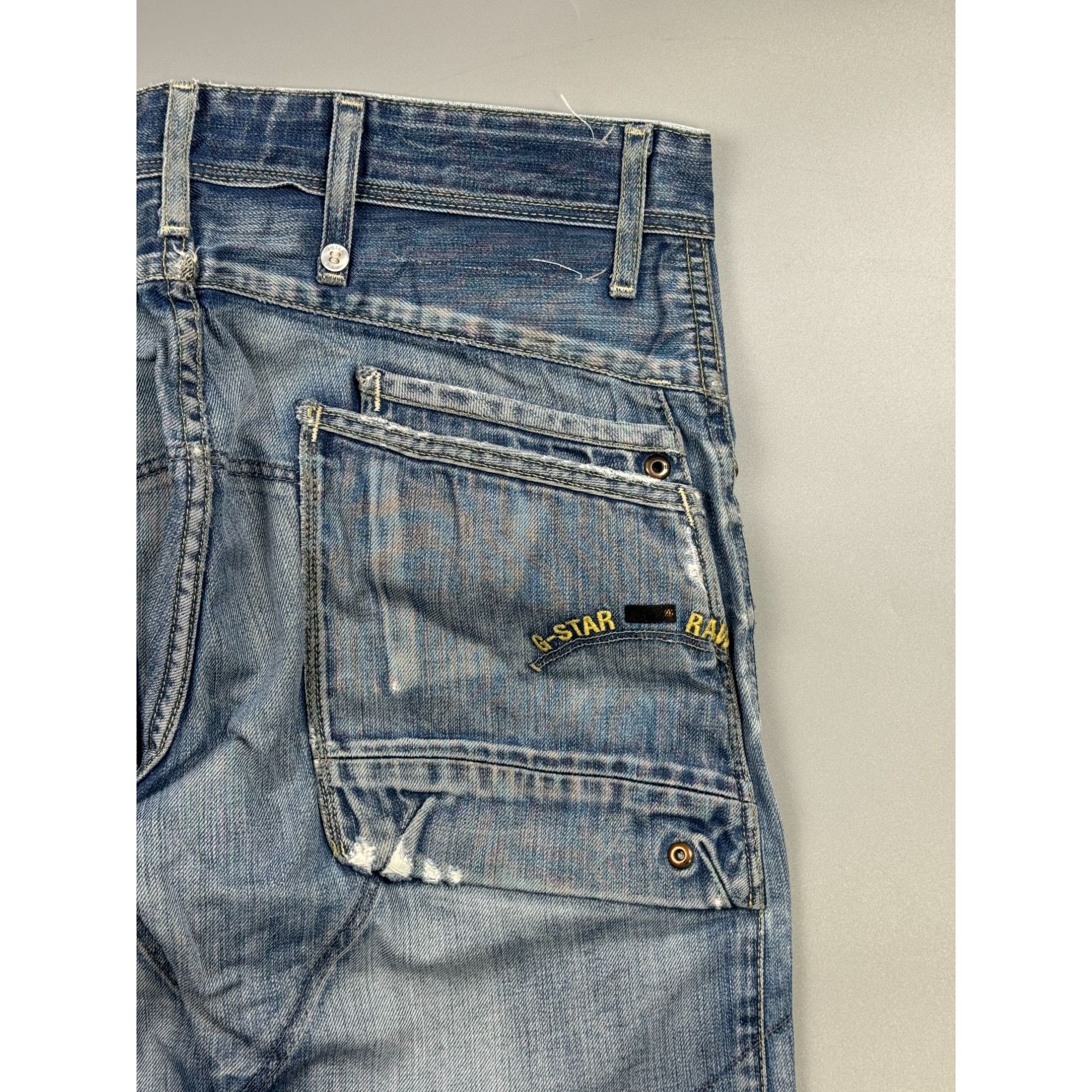 G-Star G-Star Navy Jack Low Tapered Denim Jeans Cargo Pants (Y1189) Size US 31 - 11 Thumbnail