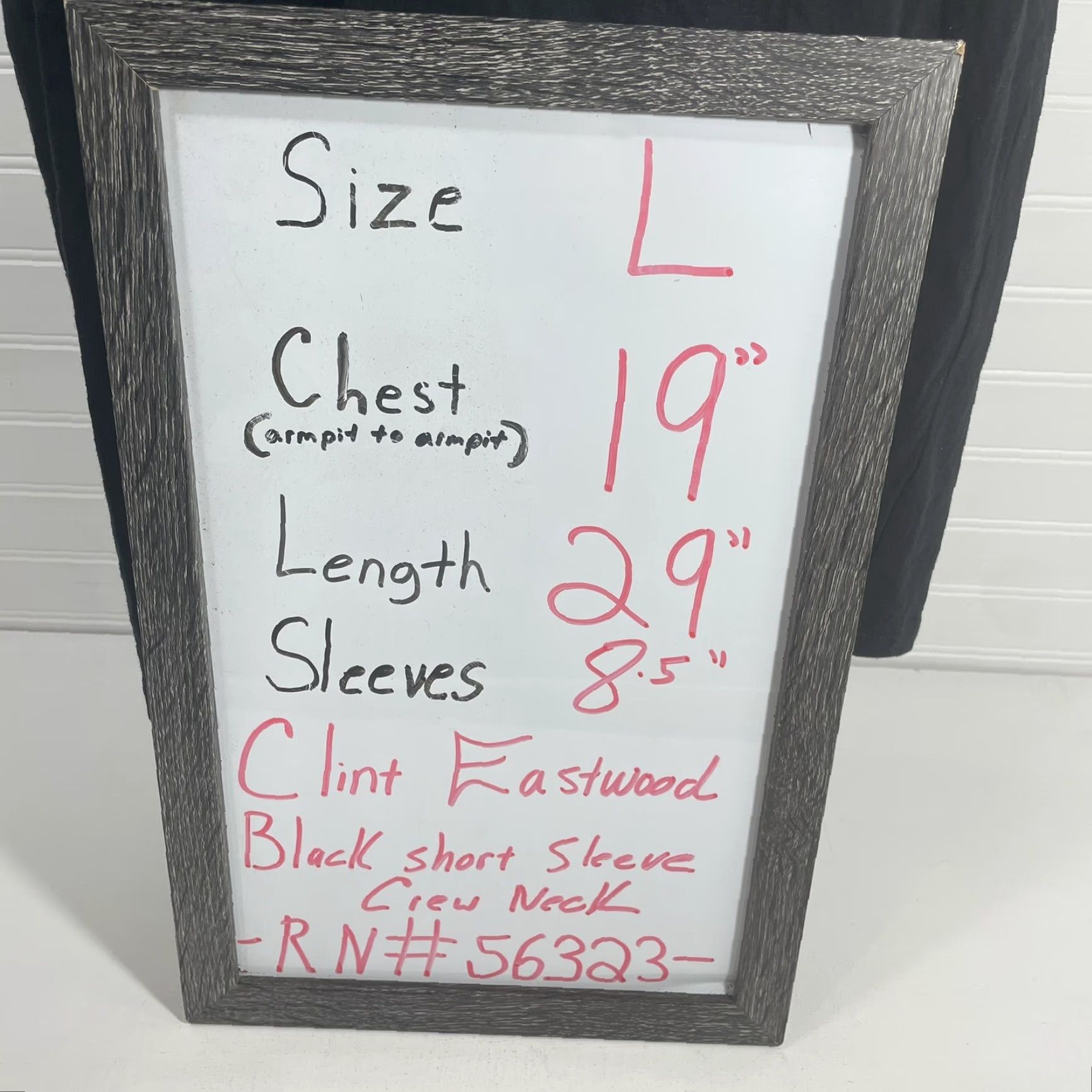 Vintage Clint Eastwood T Shirt Large Black Crew Neck Short Sleeve Men 100 Cotton Size US L / EU 52-54 / 3 - 6 Thumbnail