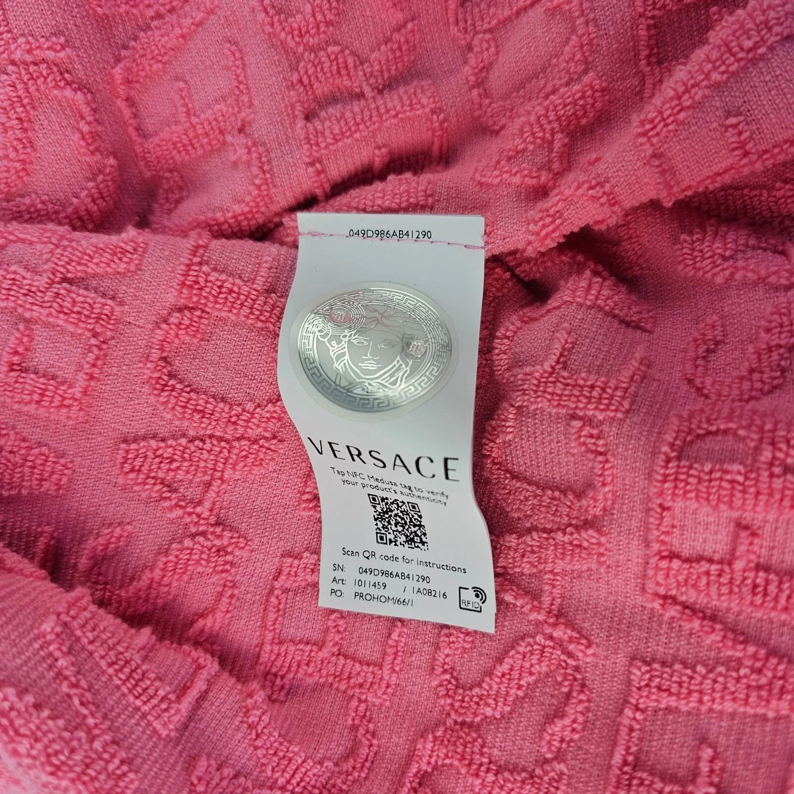 Versace VERSACE Bfly Baroq Pink/Multi Unisex Short Robe Size US L / EU 52-54 / 3 - 8 Thumbnail