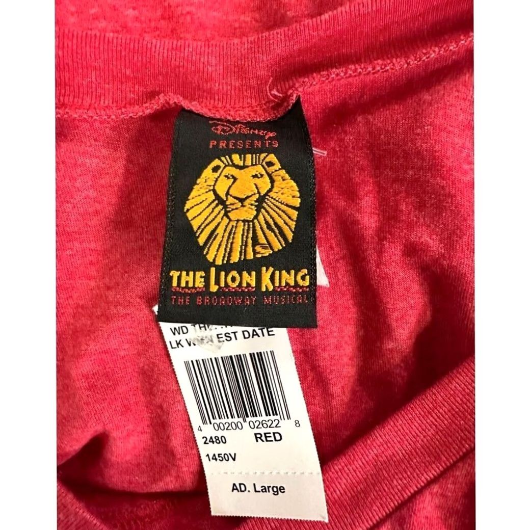 Disney Disney Shirt Womens Large Red The Lion King Preppy Lightweight Tee Ladies NEW Size L / US 10 / IT 46 - 3 Thumbnail