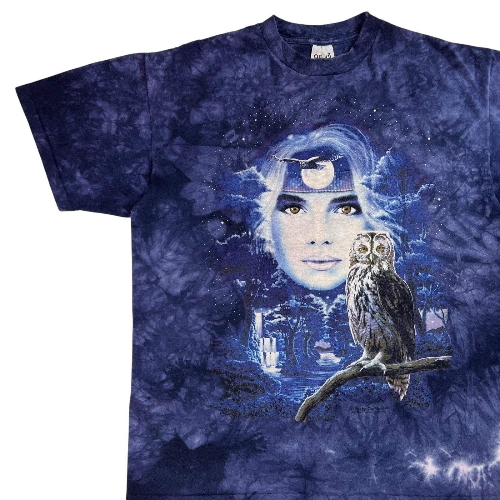 The Mountain × Vintage Vintage 90s The Mountain Owl Spirit tie dye tee (XL) Size US XL / EU 56 / 4 - 4 Thumbnail