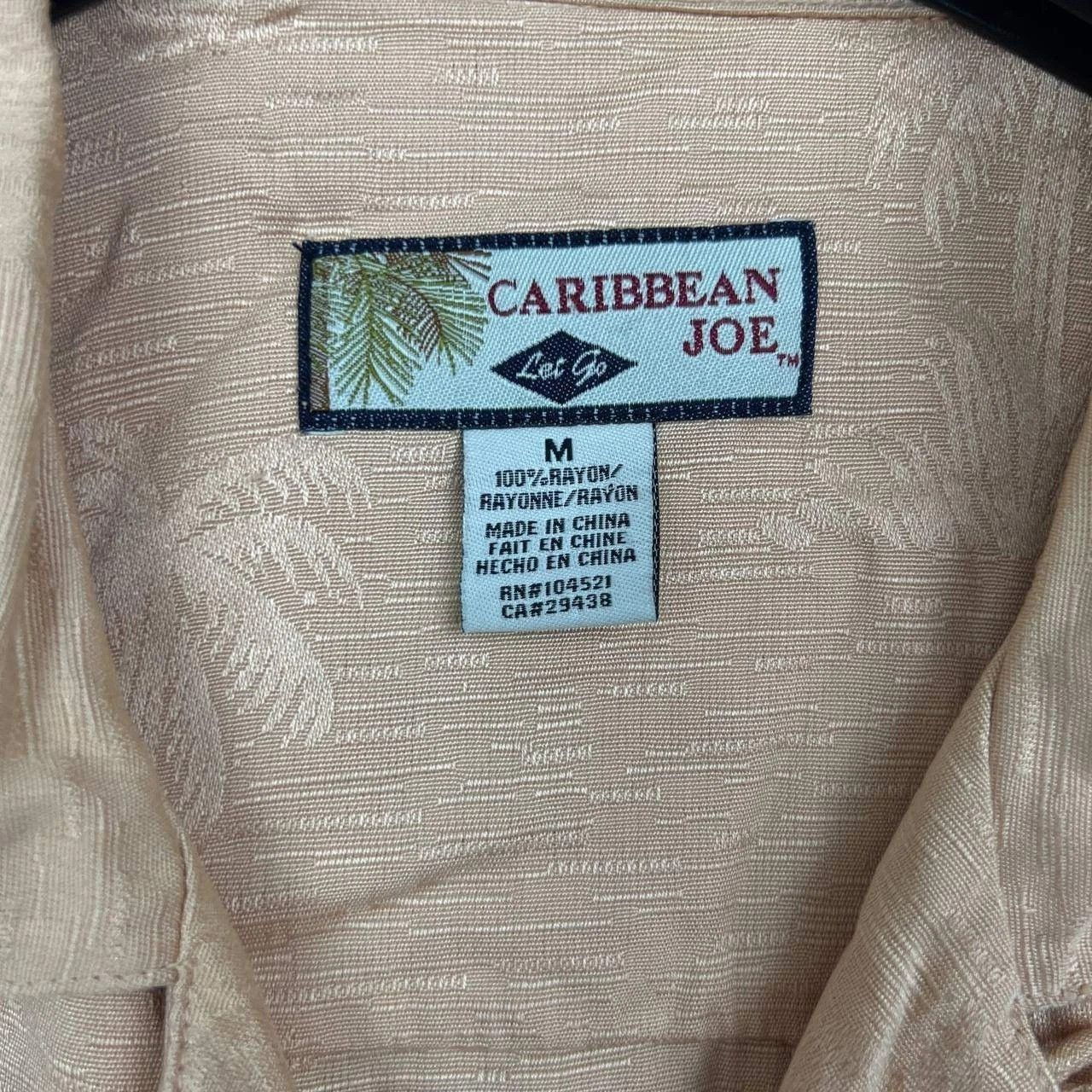 Caribbean Caribbean Joe Palm Tree Jacquard Rayon Camp Button Up M Size US M / EU 48-50 / 2 - 3 Thumbnail