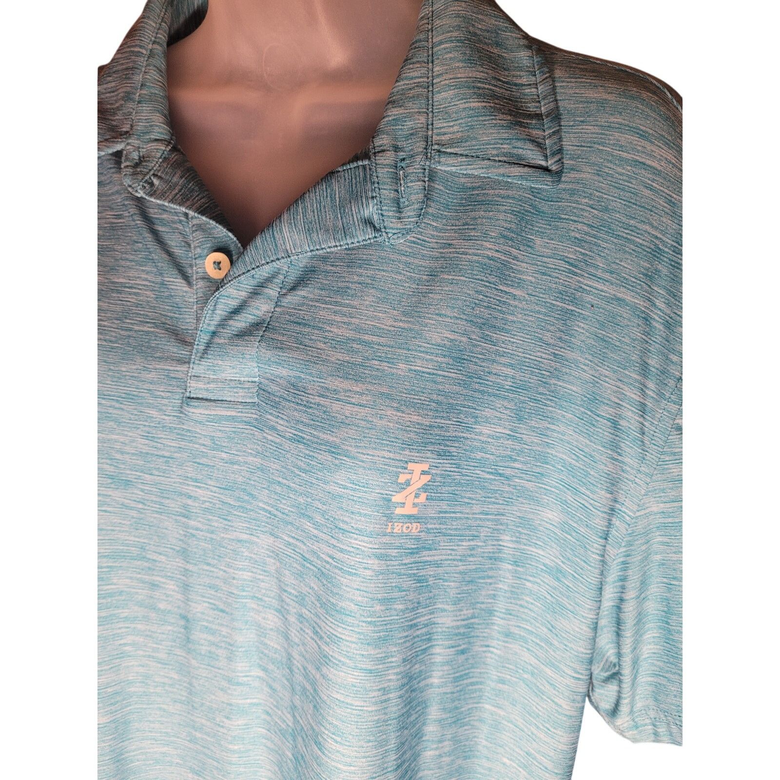 Izod Izod Mens Golf Shirt Polo Short Sleeve Lt. Blue Sz M Size US M / EU 48-50 / 2 - 2 Thumbnail