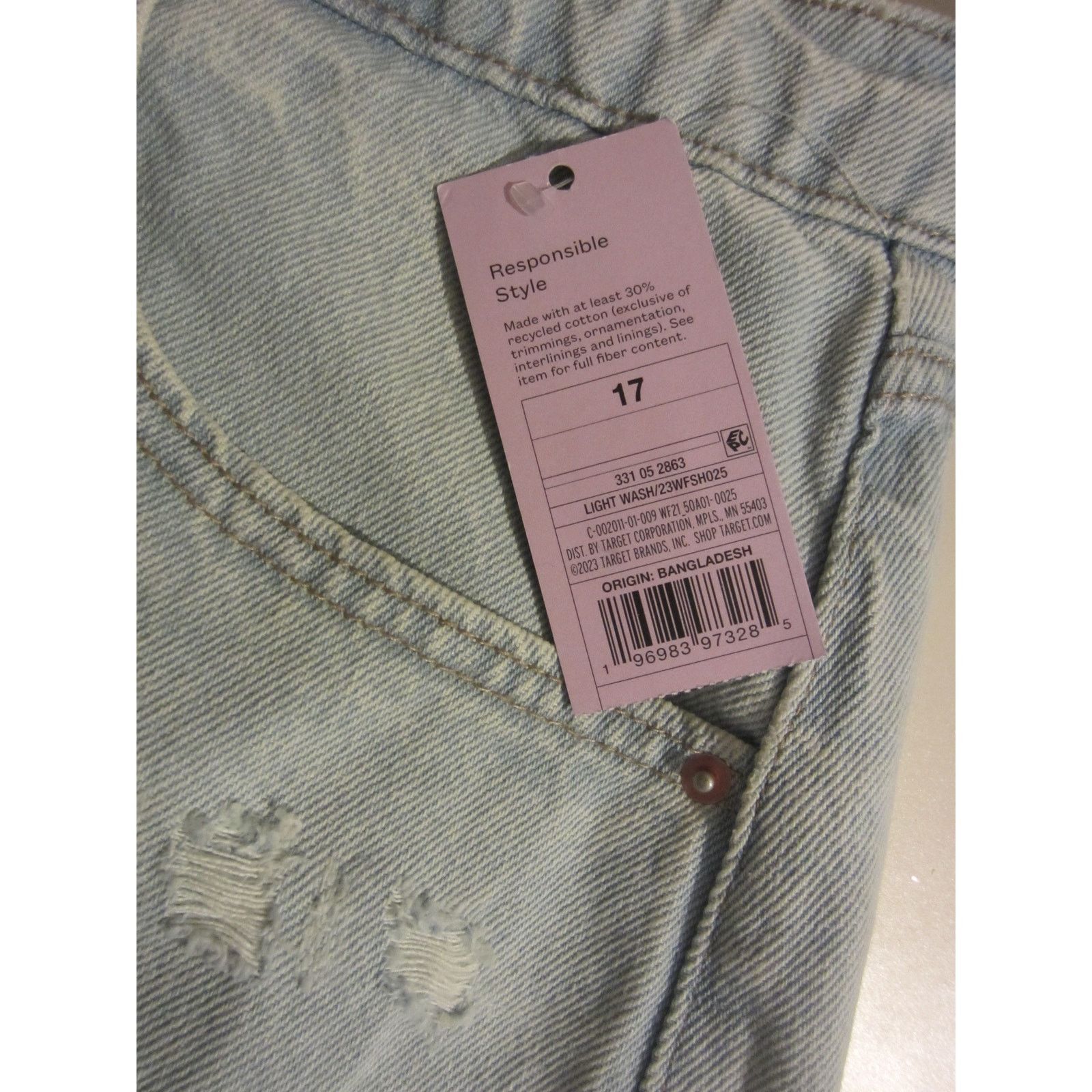 Other Wild Fable High-Rise Distressed Denim Cutoff Shorts 17 Size 37" - 5 Thumbnail