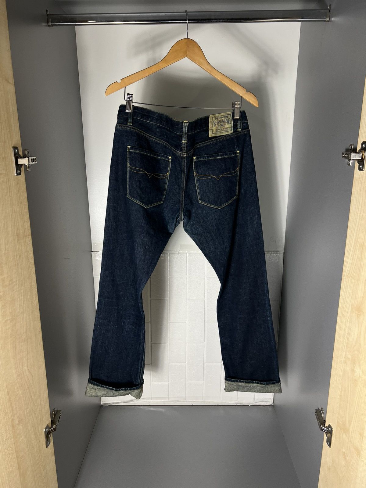 Polo Ralph Lauren VINTAGE POLO RALPH LAUREN DENIM SELVEDGE JAPAN JEANS RETRO CASUAL DESIGNER Y2K 90s Size US 31 - 25 Thumbnail