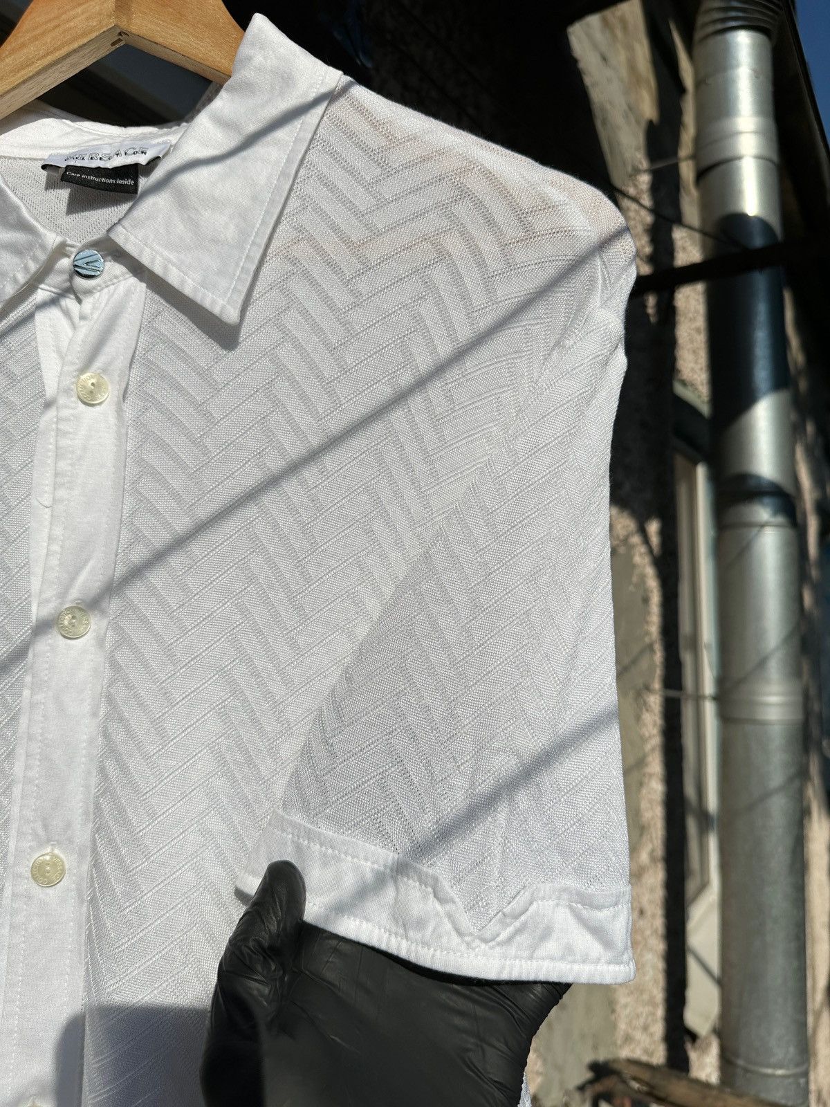 Versace Versace Collection Knit Button Up Short Sleeve Shirt Size US XL / EU 56 / 4 - 9 Thumbnail
