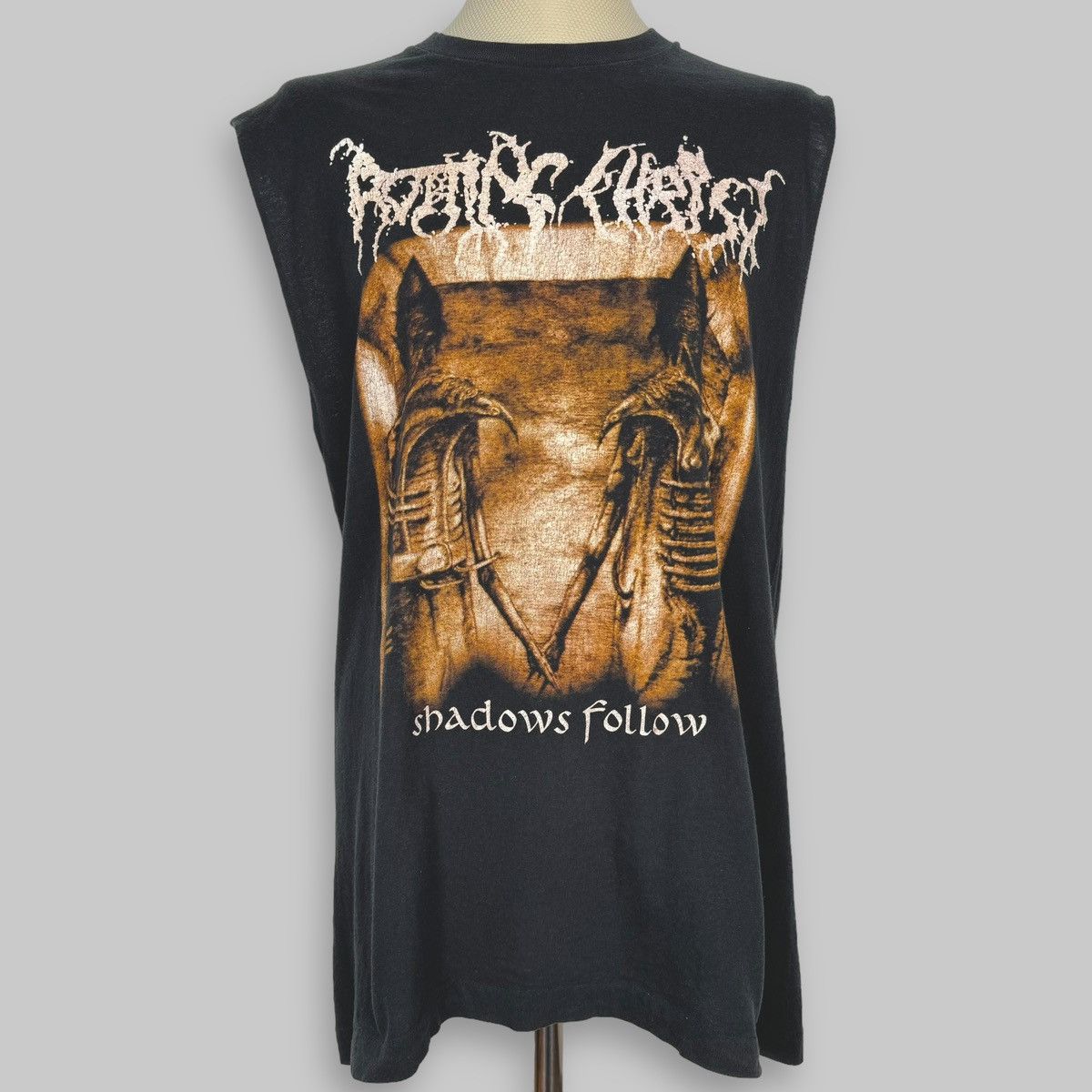 Band Tees Vintage 1996 Rotting Christ ‘Shadows Follow’ Cut Off T Shirt Size US XL / EU 56 / 4 - 1 Thumbnail