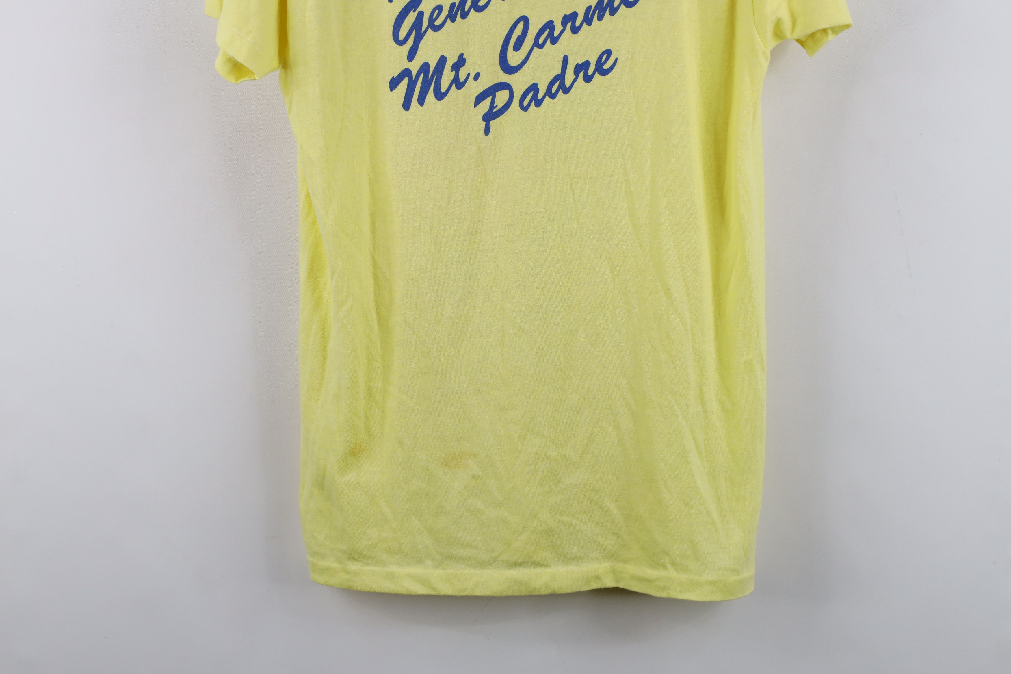 Vintage Vintage 80s Spell Mt Carmel Short Sleeve T-Shirt Yellow USA Size US L / EU 52-54 / 3 - 3 Thumbnail