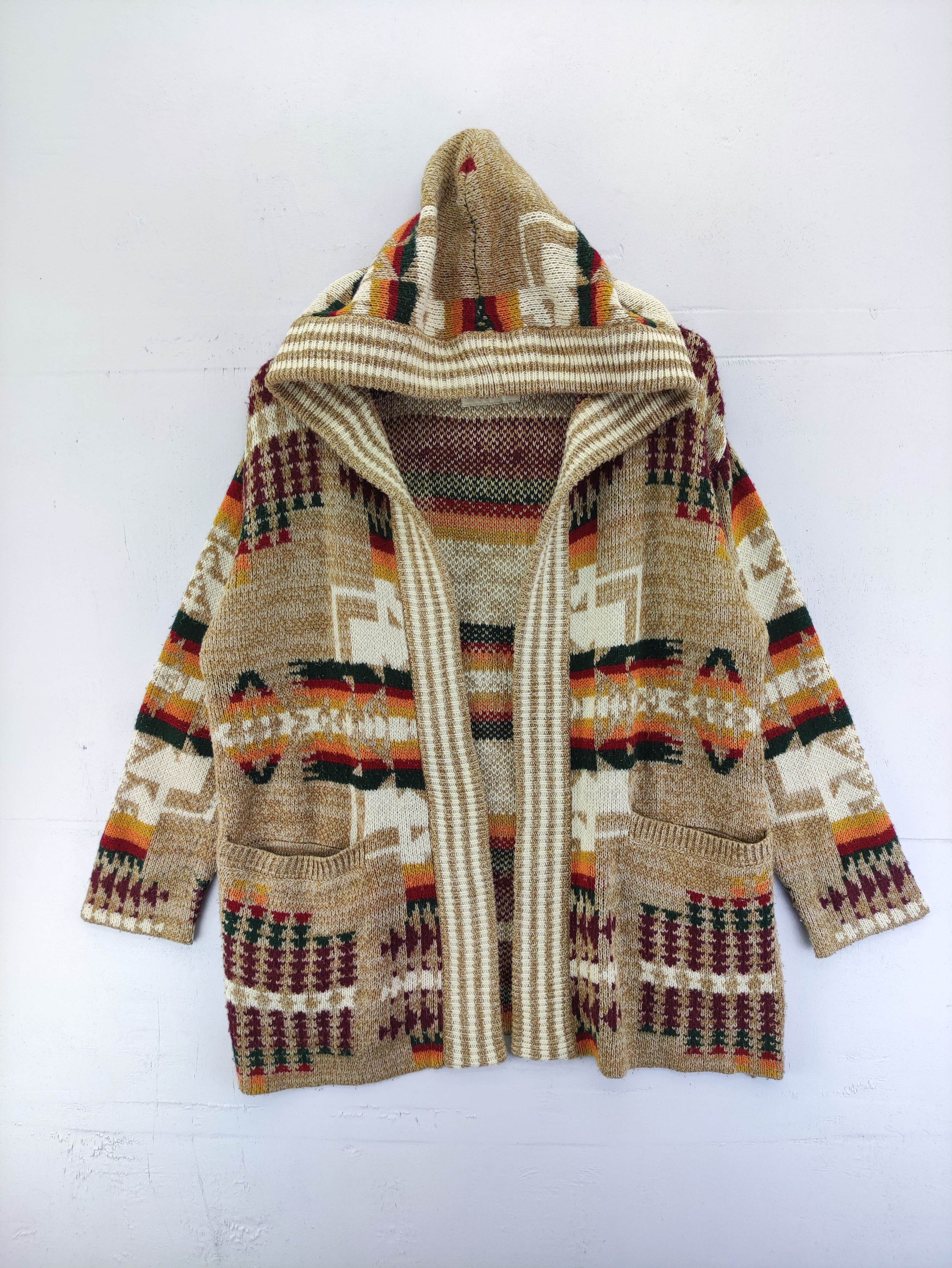 Aran Isles Knitwear Vintage Rose Bud Cardigan Hoodie Knit Size US L / EU 52-54 / 3 - 1 Thumbnail
