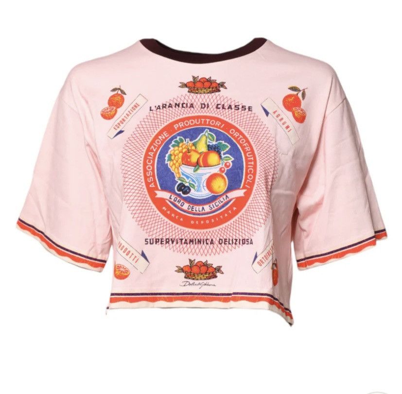 Dolce & Gabbana Dolce and Gabbana Pink Crop Top Size XS / US 0-2 / IT 36-38 - 1 Thumbnail