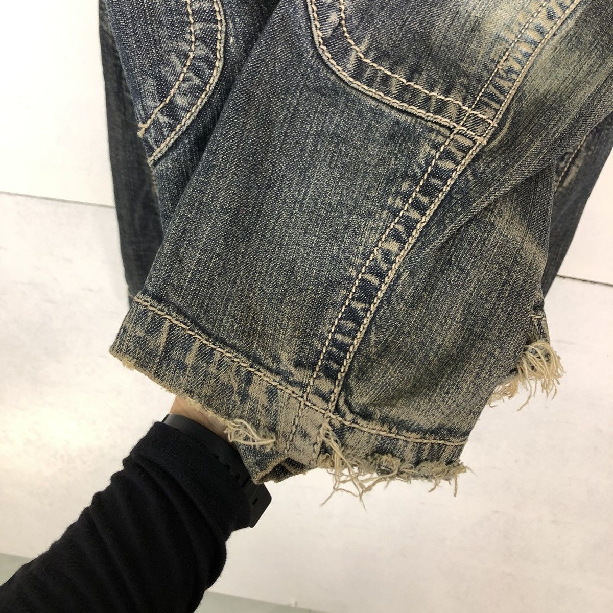 Japanese Brand 🔥VINTAGE DENIM BIKER JACKET BIG POCKET PRIDE Size US M / EU 48-50 / 2 - 11 Thumbnail
