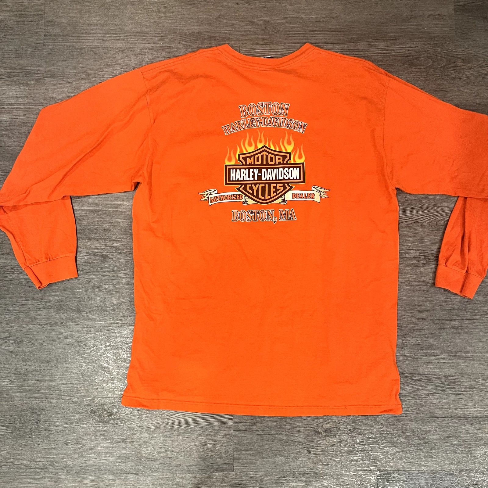 Harley Davidson Harley-Davidson Boston Long Sleeve Biker Tee Size US XL / EU 56 / 4 - 2 Thumbnail