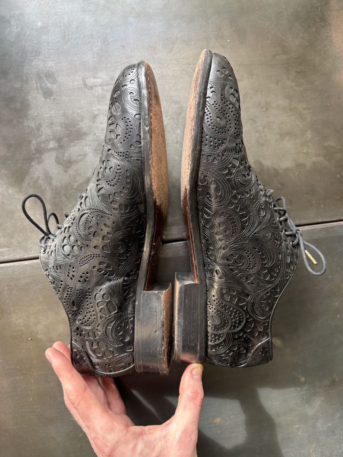 Duckie Brown × Florsheim Florsheim by Duckie Brown Tooled Leather Dress Shoes Oxfords Size US 9.5 / EU 42-43 - 15 Thumbnail