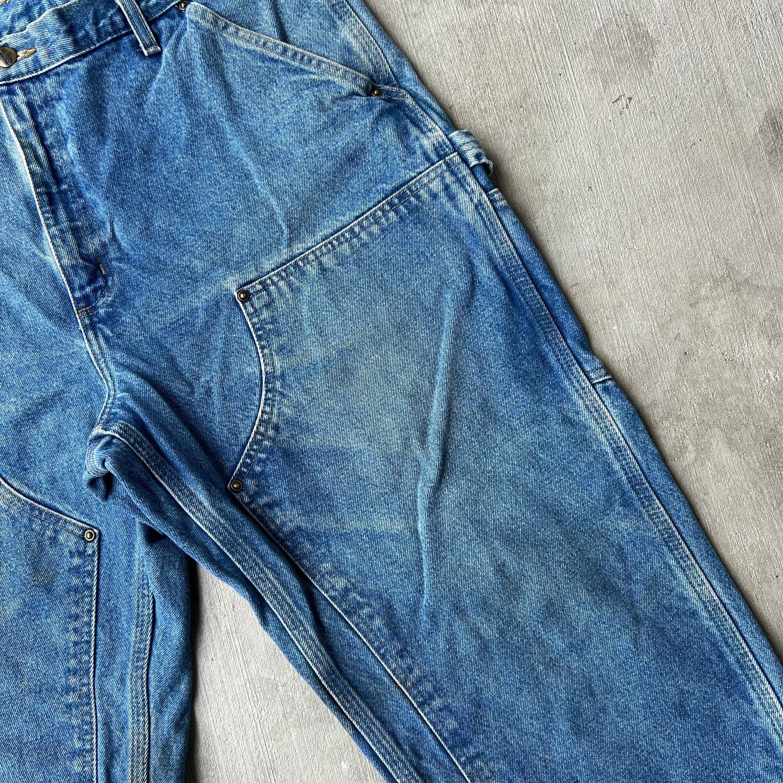 Carhartt × Vintage Carhartt blue denim jeans double knee work carpenter pants Size US 36 / EU 52 - 9 Thumbnail