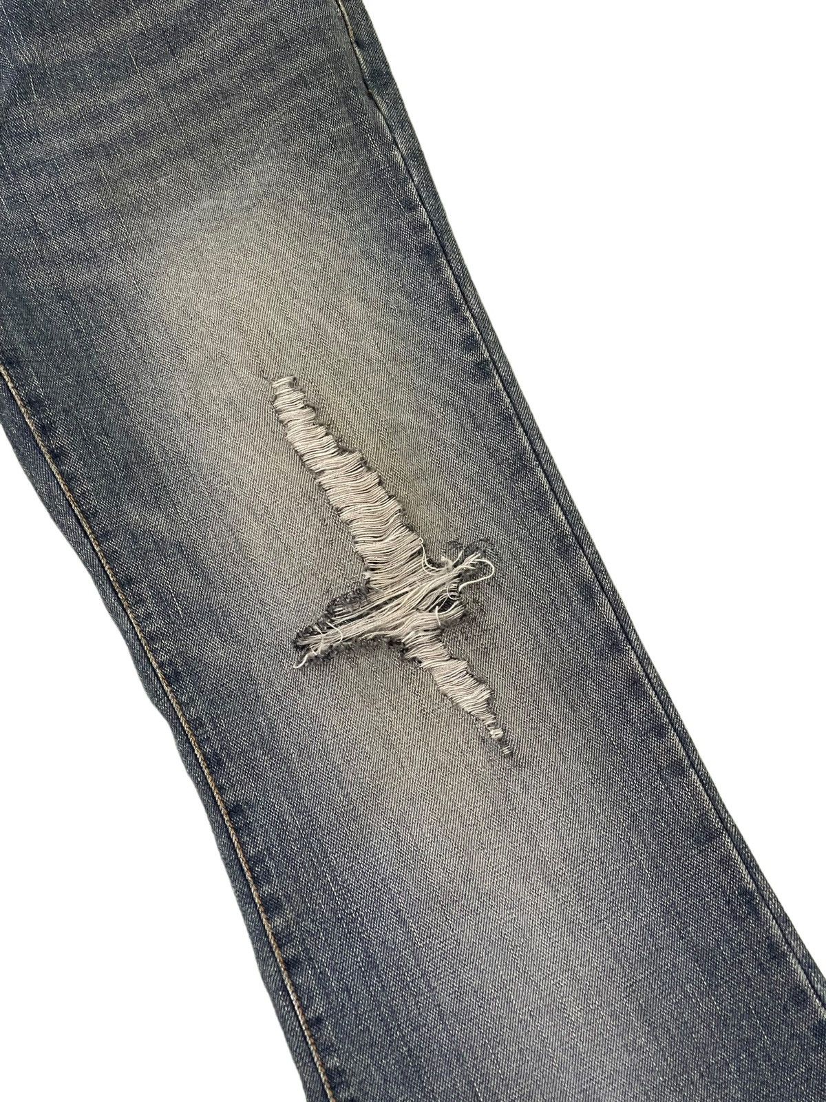 Japanese Brand Flare Jeans G&J Distress Low Rise Boot Cut 8🟦6 Size US 29 - 7 Thumbnail