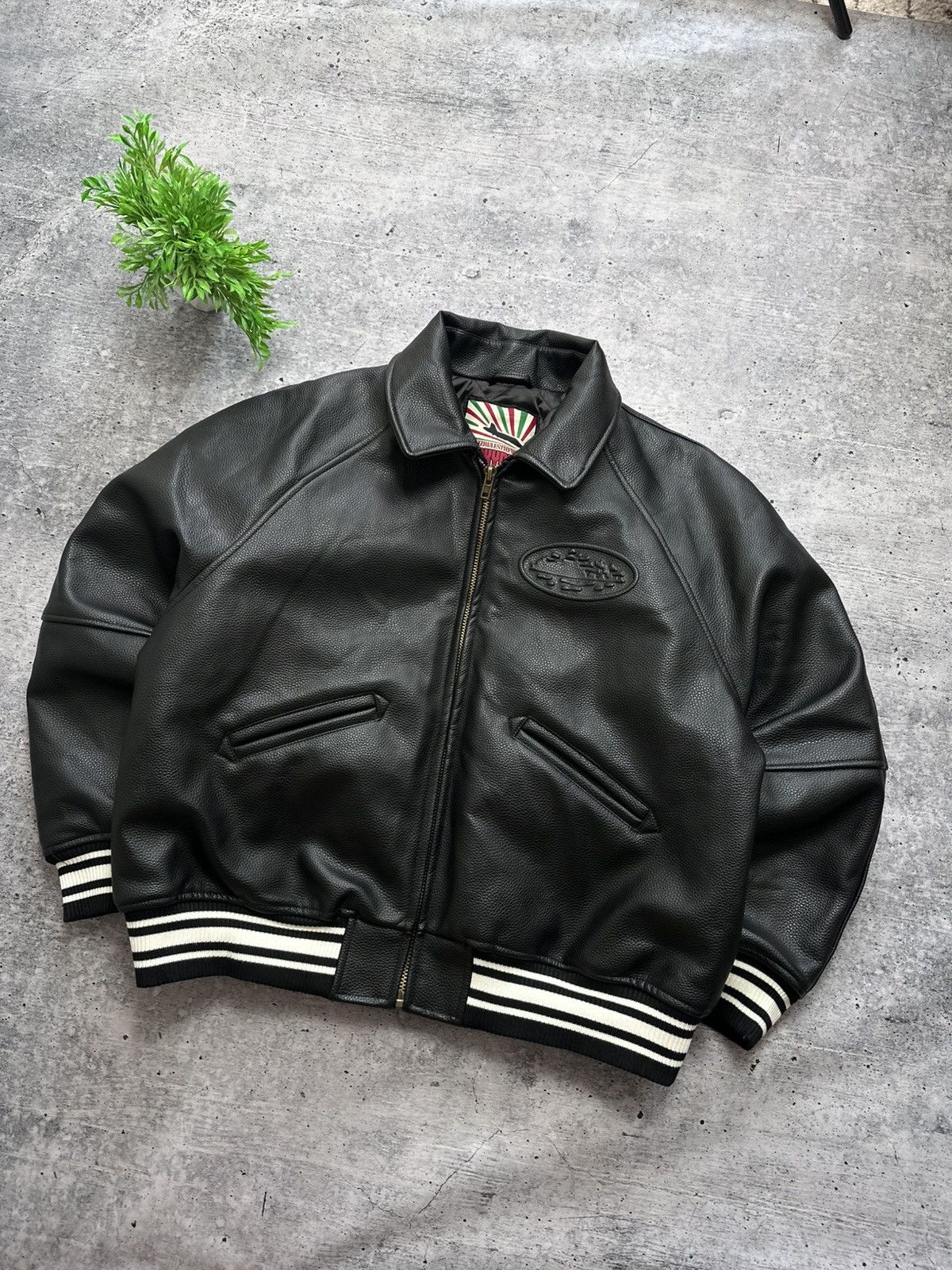 Corteiz Corteiz RTW Da Skydive Y2K Leather Casual Jacket Bomber Size US XL / EU 56 / 4 - 3 Thumbnail