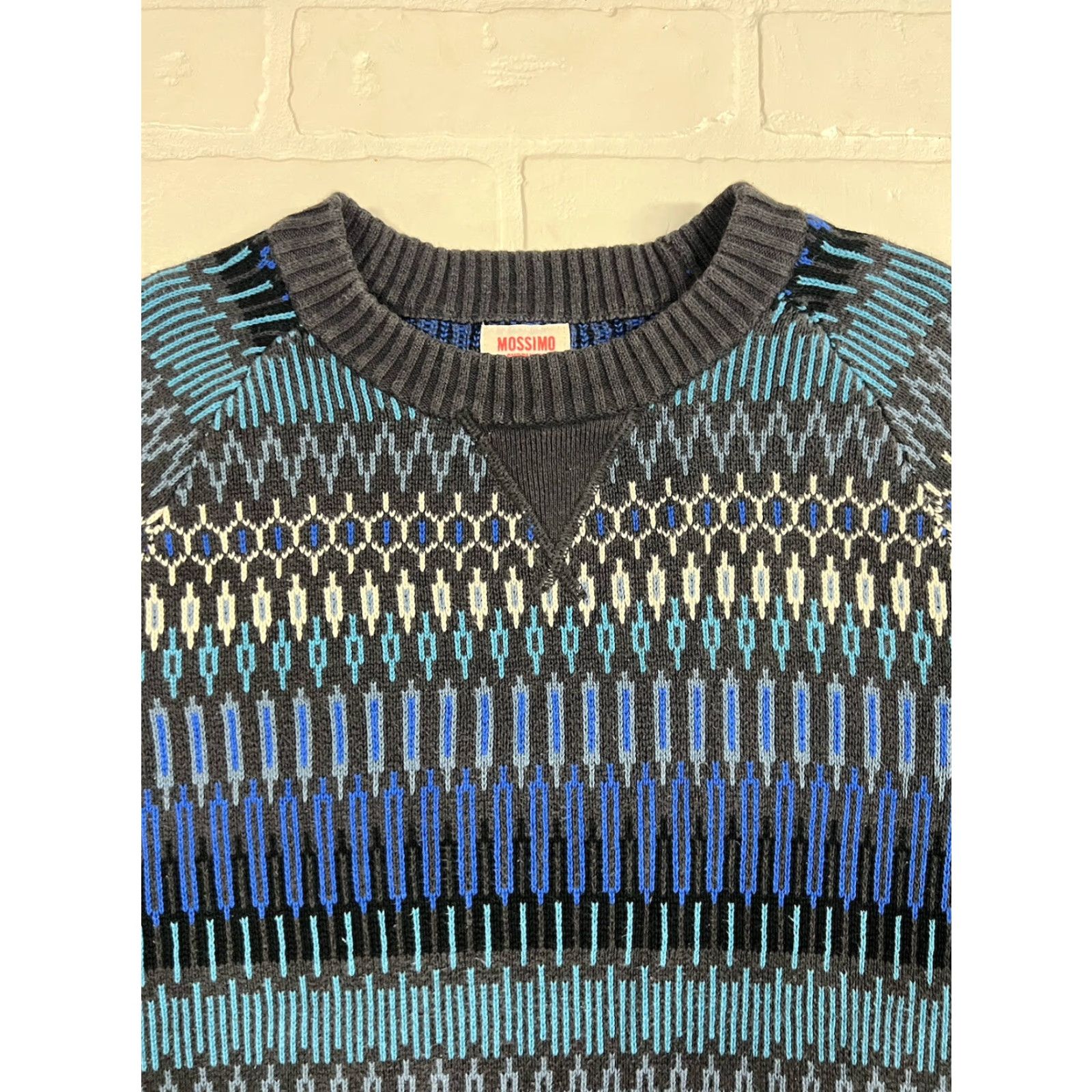Mossimo Mossimo Crewneck Sweater Men’s S Multicolor Geometric 100% Cotton Crew Neck Long Sleeve Pullover Casual Fall Winter Spring Regular fit Breathing Size US S / EU 44-46 / 1 - 3 Thumbnail