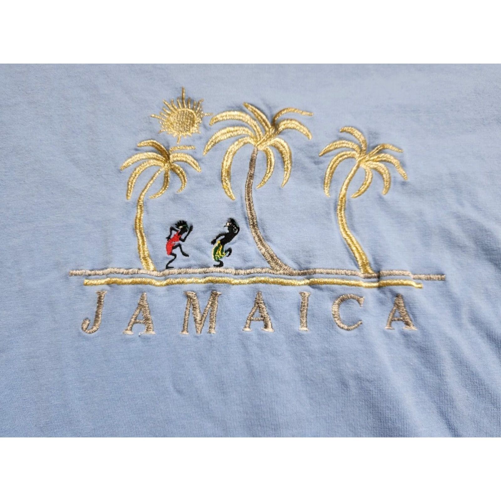 Vintage VINTAGE American Tee's Jamaica Embroidered Souvenir T-Shirt Unisex Adults XL Blue 90s Travel Shirt Size US XL / EU 56 / 4 - 2 Thumbnail