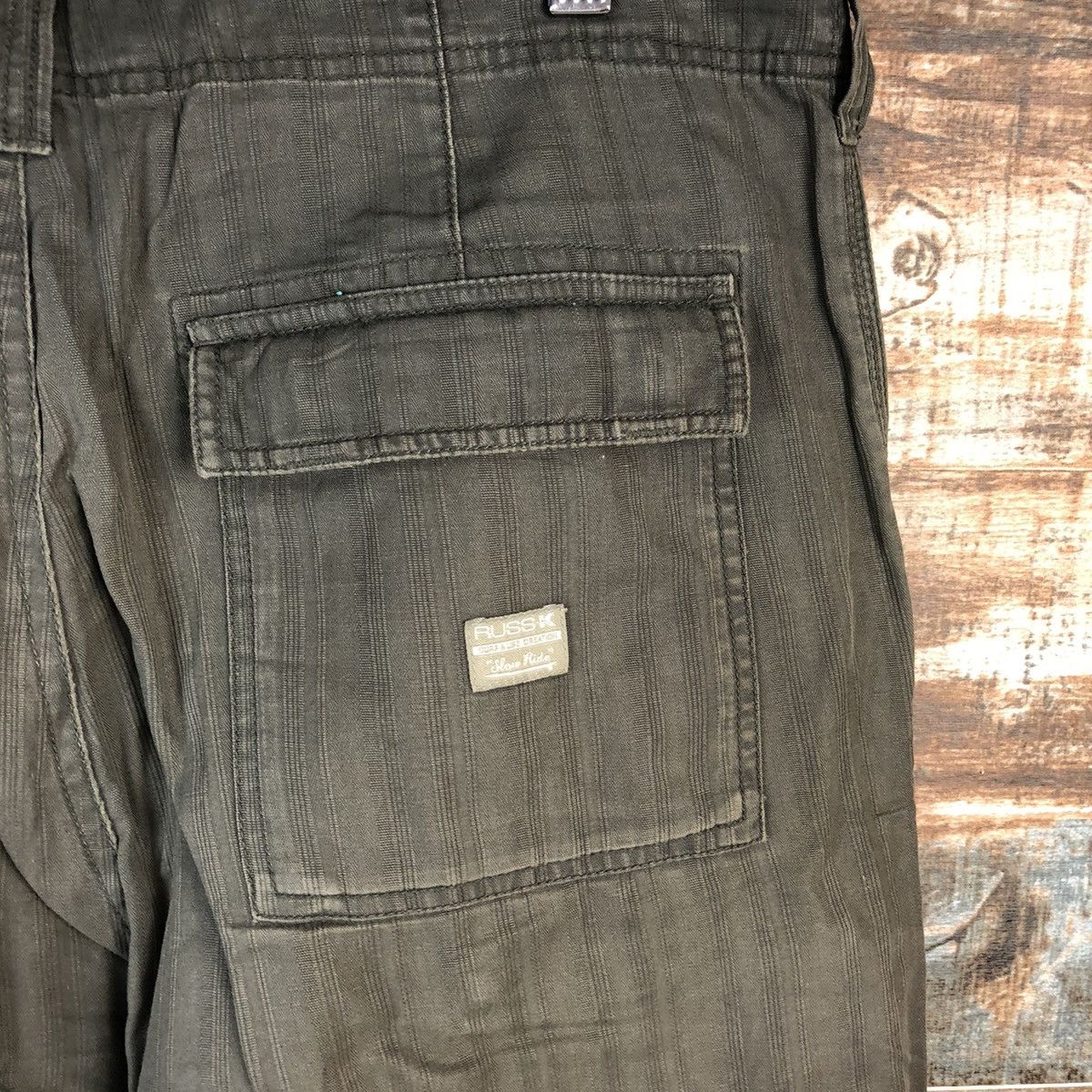 Japanese Brand DL Russ K Brown Cargo vintage Casual Pants #C214 Size US 33 - 15 Thumbnail