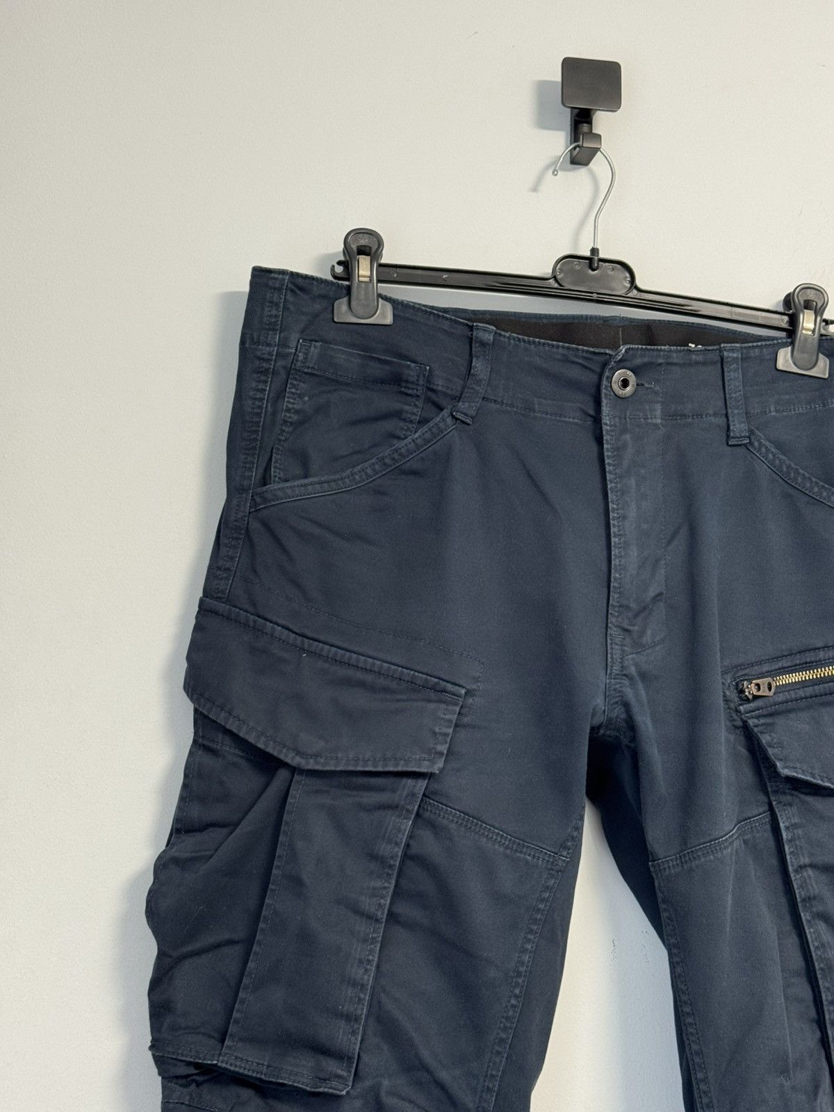 G-Star G-Star Raw Rovic Zip 3D Straight Tapered Blue Cargo Pants Size US 36 / EU 52 - 5 Thumbnail