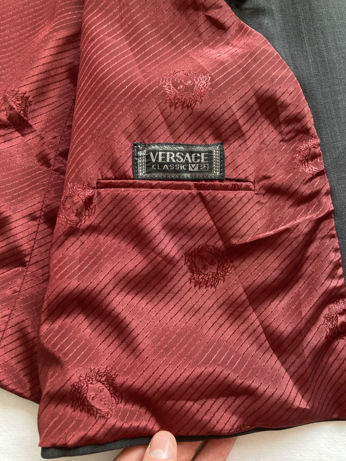 Versace Vintage Versace double-breasted jacket Size 44L - 9 Thumbnail