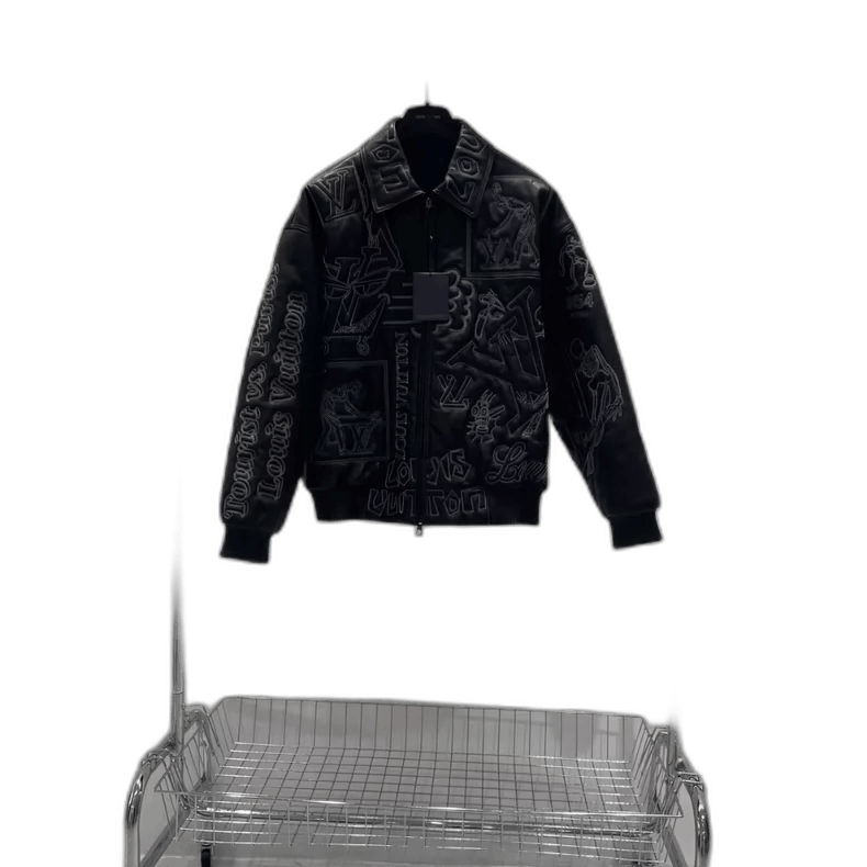 Louis Vuitton Louis Vuitton Black Embroidered Pilot Jacket-yf Size US L / EU 52-54 / 3 - 1 Thumbnail