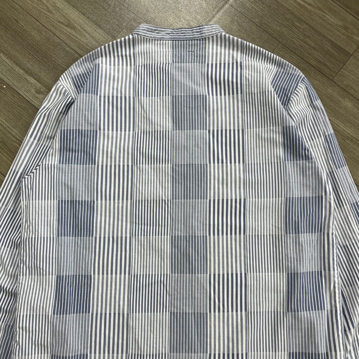 Emporio Armani Vintage Emporio Armani Striped Mandarin Collar Shirt Size US S / EU 44-46 / 1 - 13 Thumbnail