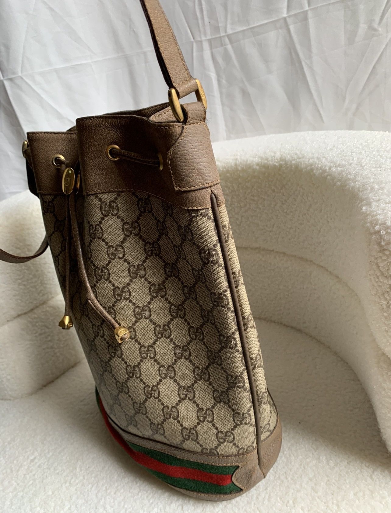 Gucci Authentic Gucci Vintage Ophidia Bucket Large Size ONE SIZE - 6 Thumbnail