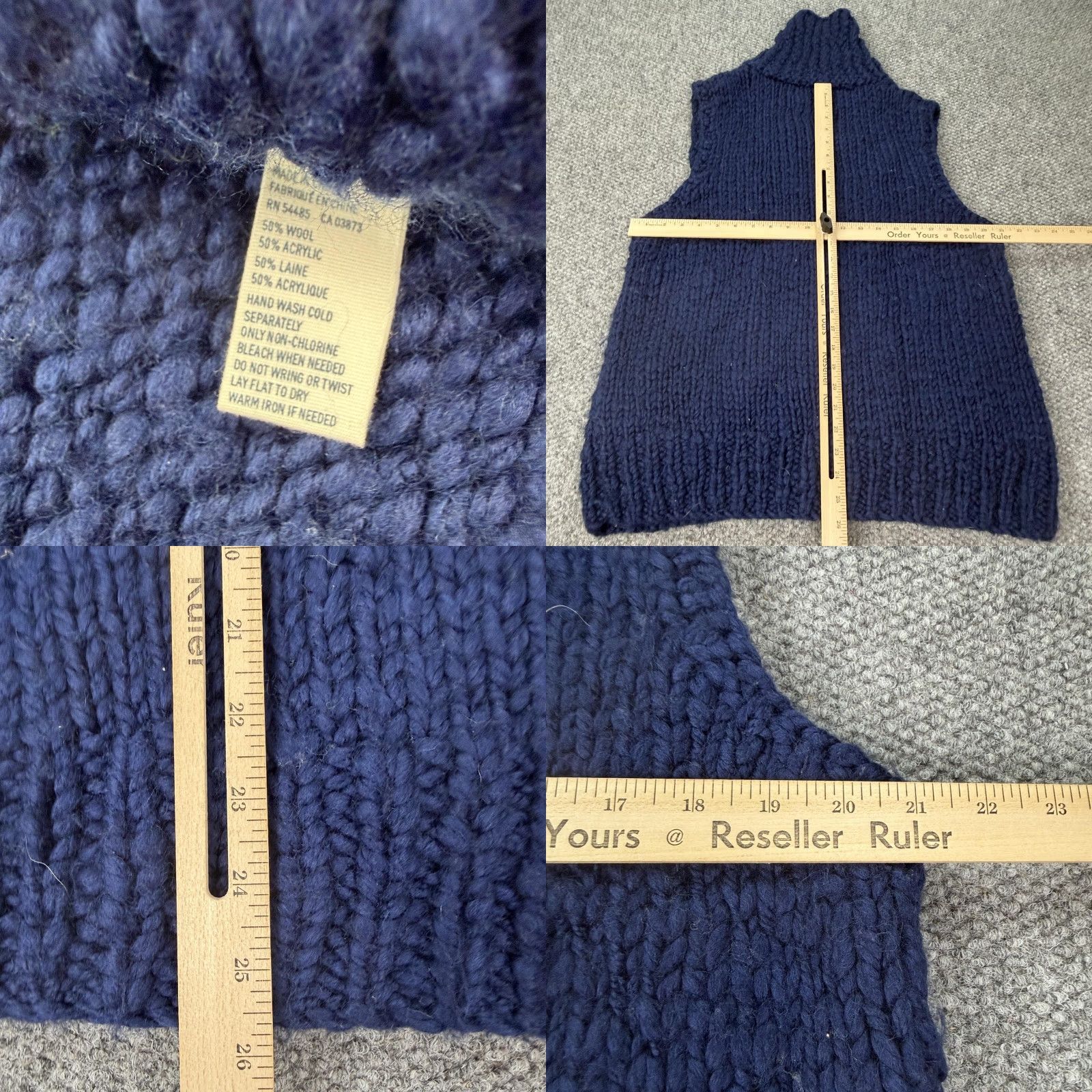 American Eagle Outfitters American Eagle Outfitters Sweater Vest Women XL Navy Wool Blend Zip Fair Isle Knit Pockets Womens Size XL / US 12-14 / IT 48-50 - 8 Thumbnail