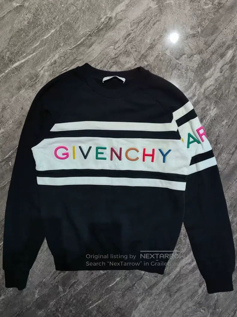 Givenchy Givenchy Slogan Logo Round Neck Sweatshirt Size US S / EU 44-46 / 1 - 1 Thumbnail