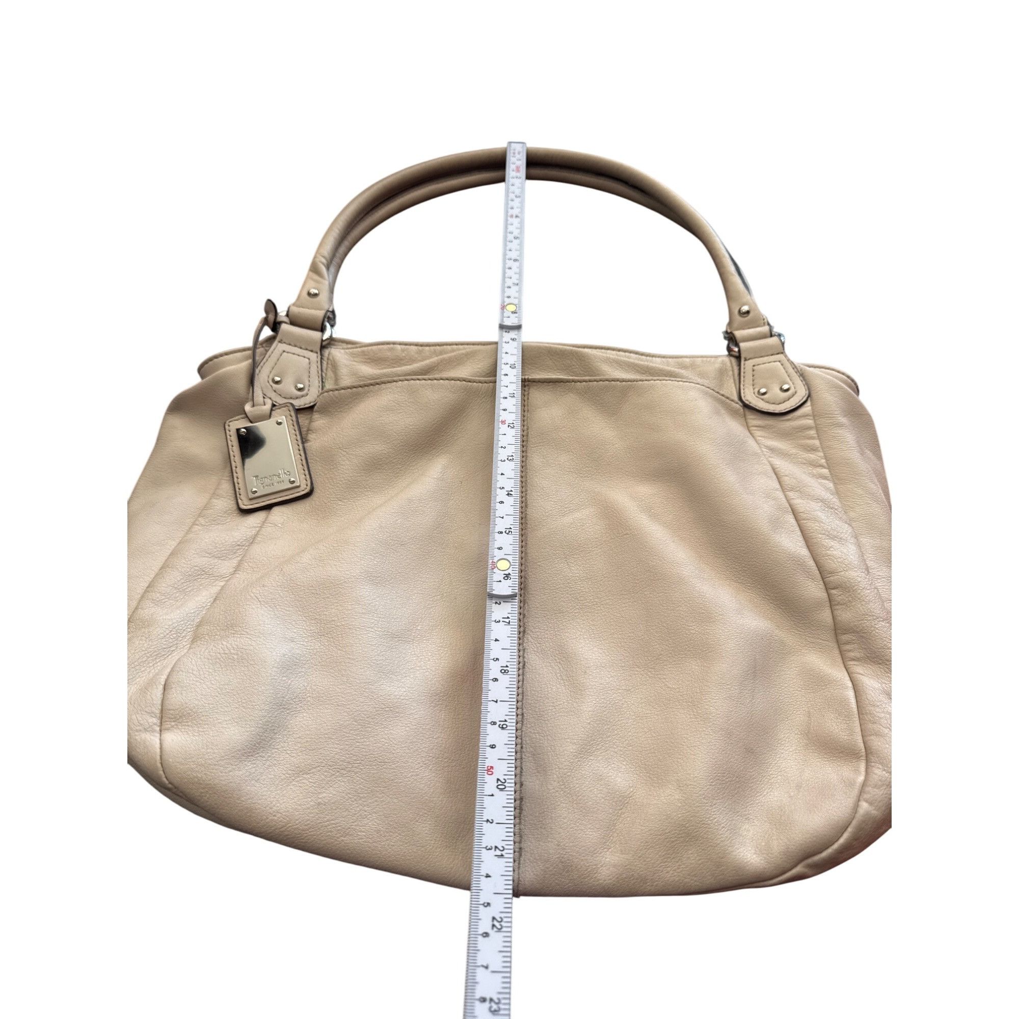 Designer Tignanello Womens Leather Cream Tote Handbag SKU CS8032/J622 Size ONE SIZE - 6 Thumbnail