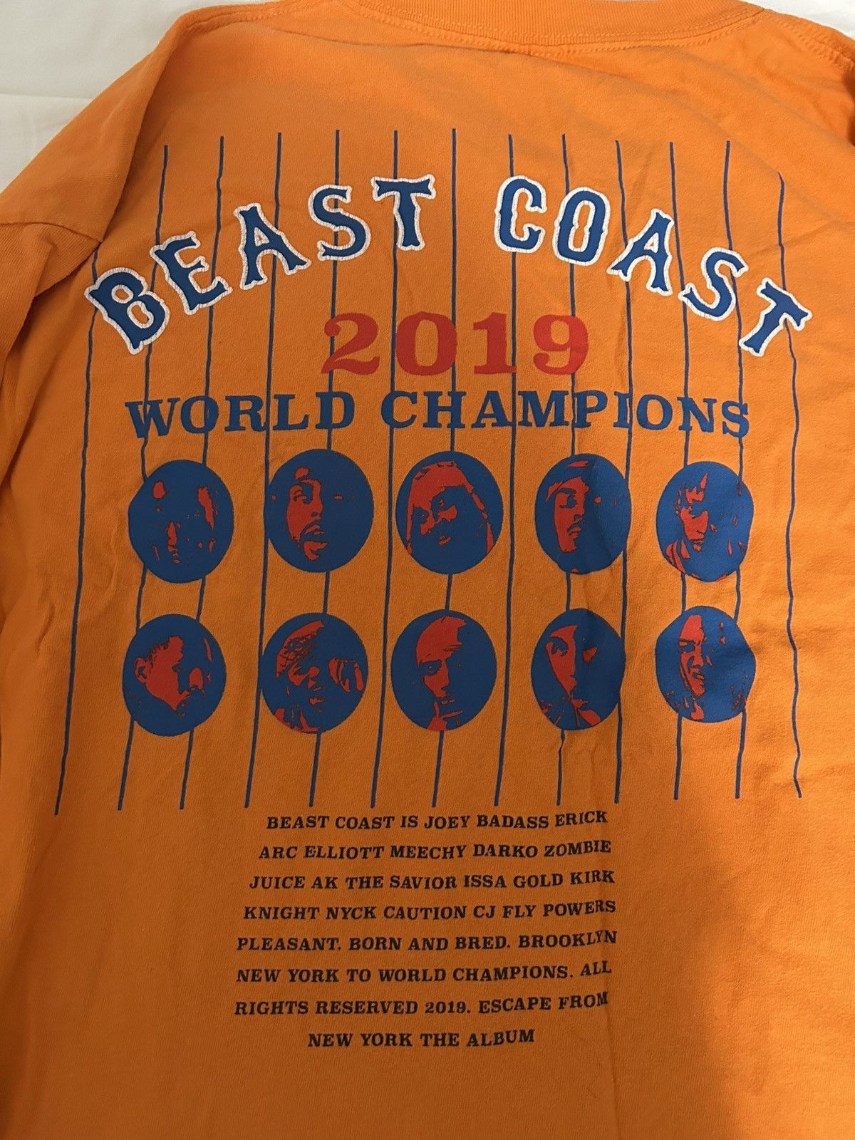 Flatbush Zombies Beast Coast Orange Long Sleeved Shirt Size US XL / EU 56 / 4 - 3 Thumbnail